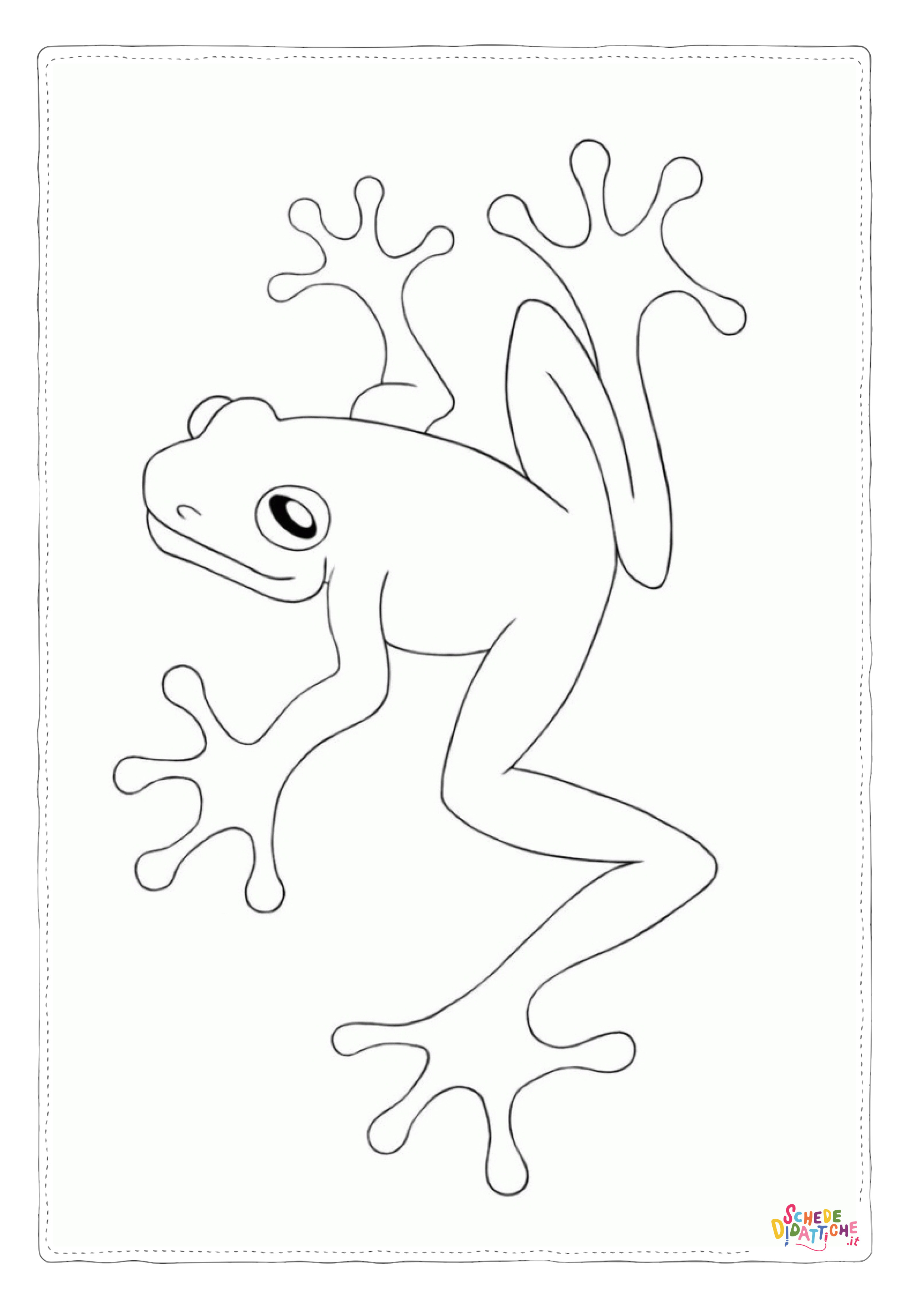 Disegno "Disegno di rana da stampare e colorare 13" Disegno di rana da stampare e colorare 13
