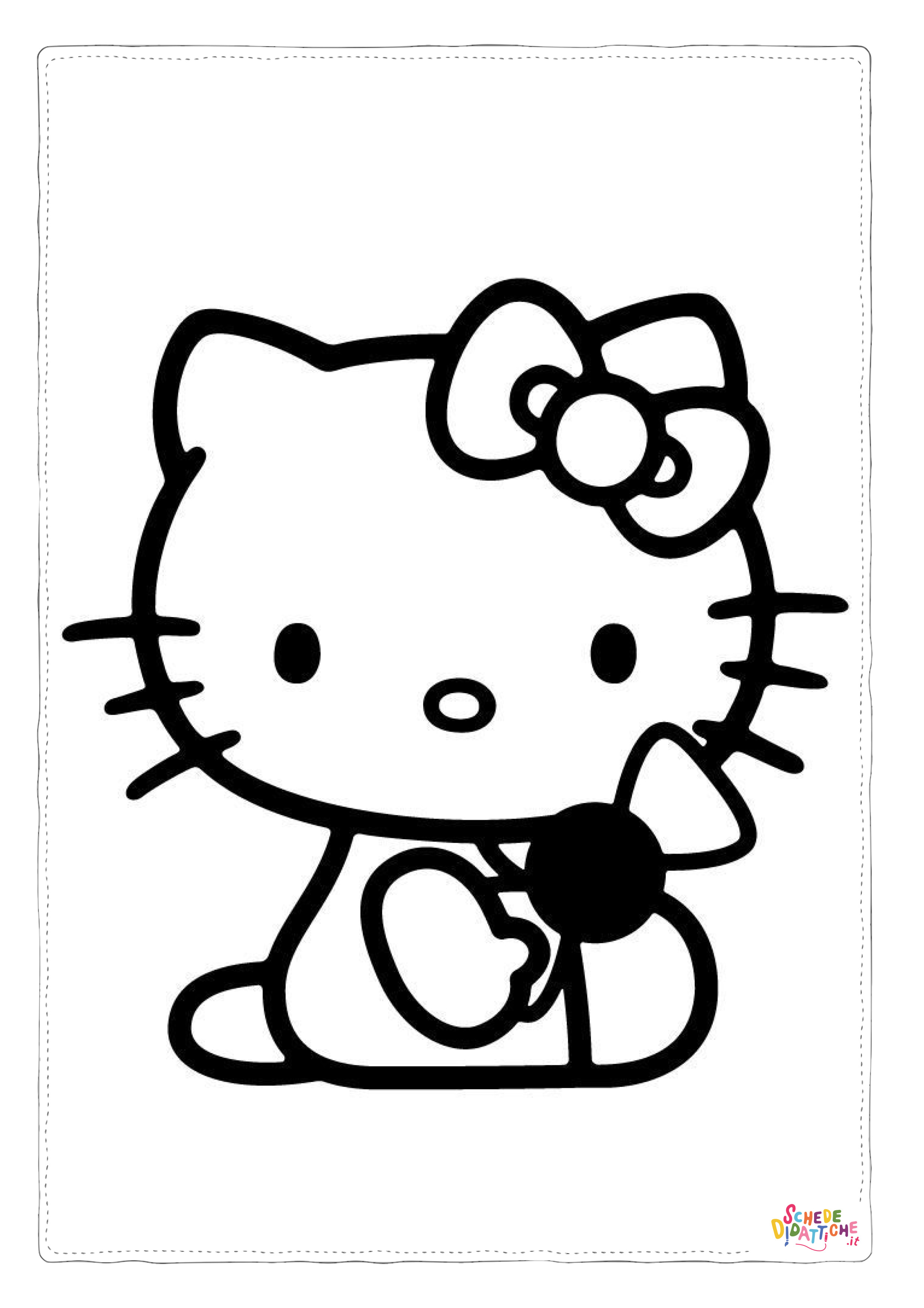 Disegno "Disegno di Hello Kitty da stampare e colorare 214" Disegno di Hello Kitty da stampare e colorare 214