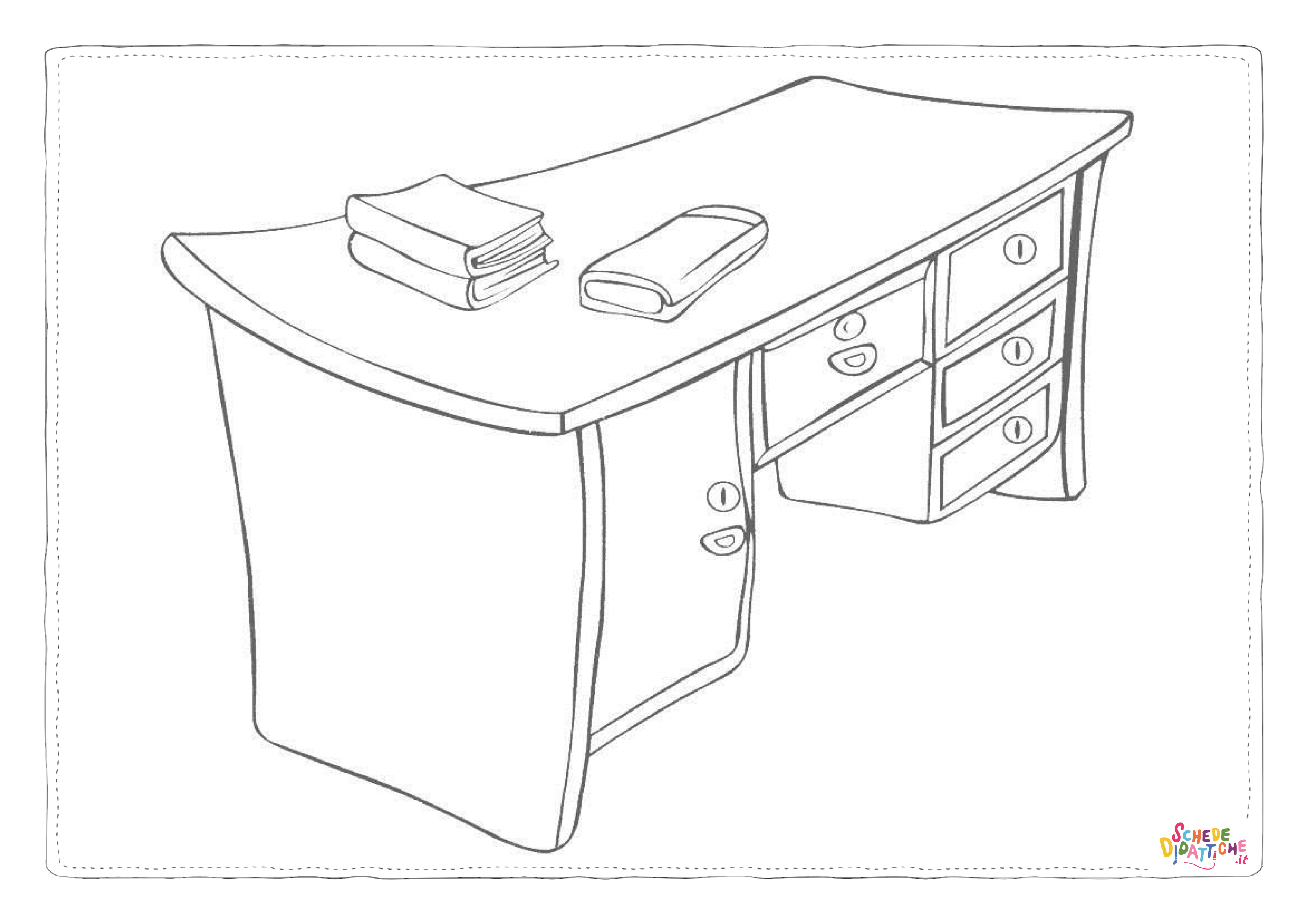 Disegno "Disegno di arredamento da stampare e colorare 20" Disegno di arredamento da stampare e colorare 20