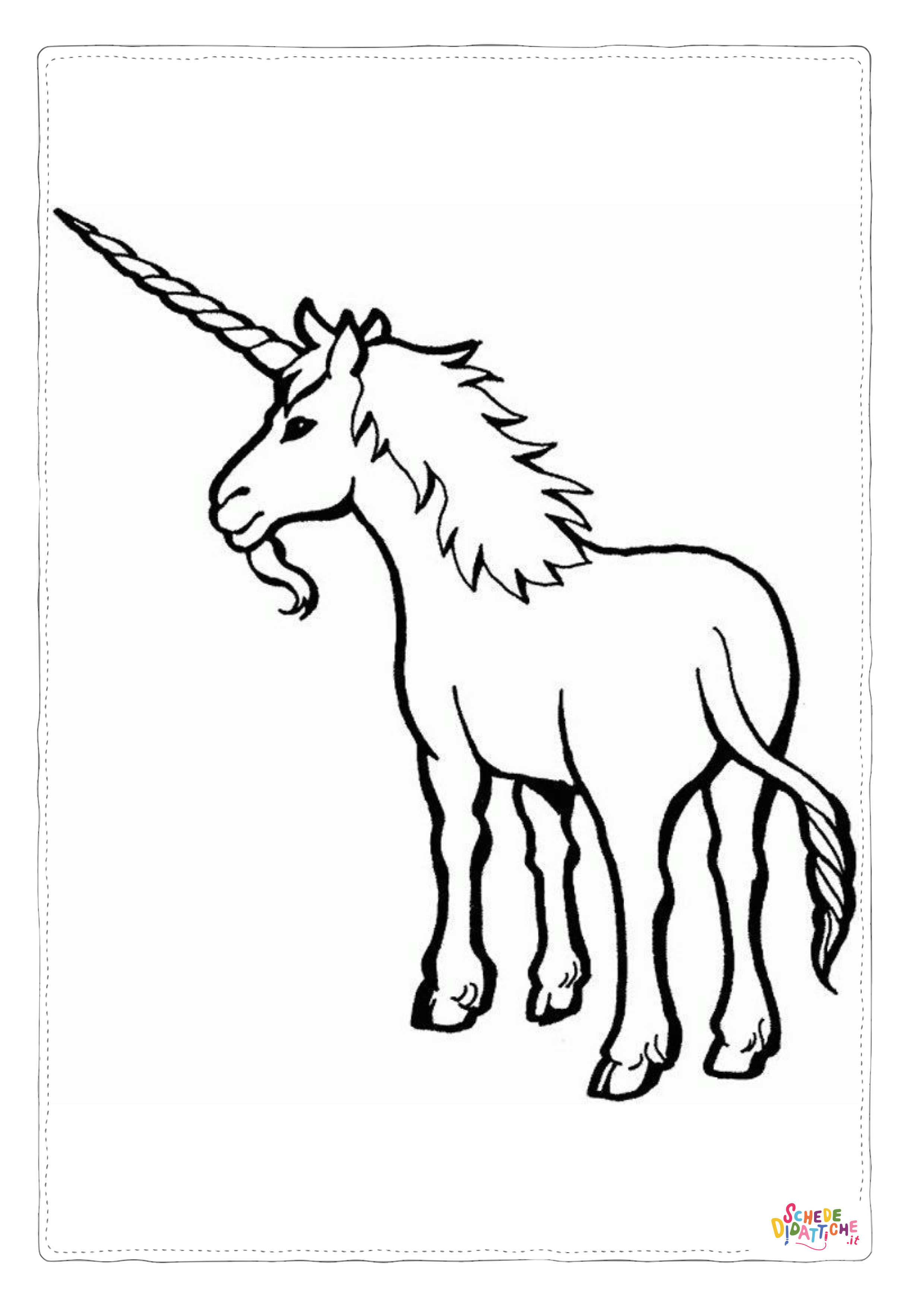 Disegno "Disegno di unicorno da stampare e colorare 30" Disegno di unicorno da stampare e colorare 30