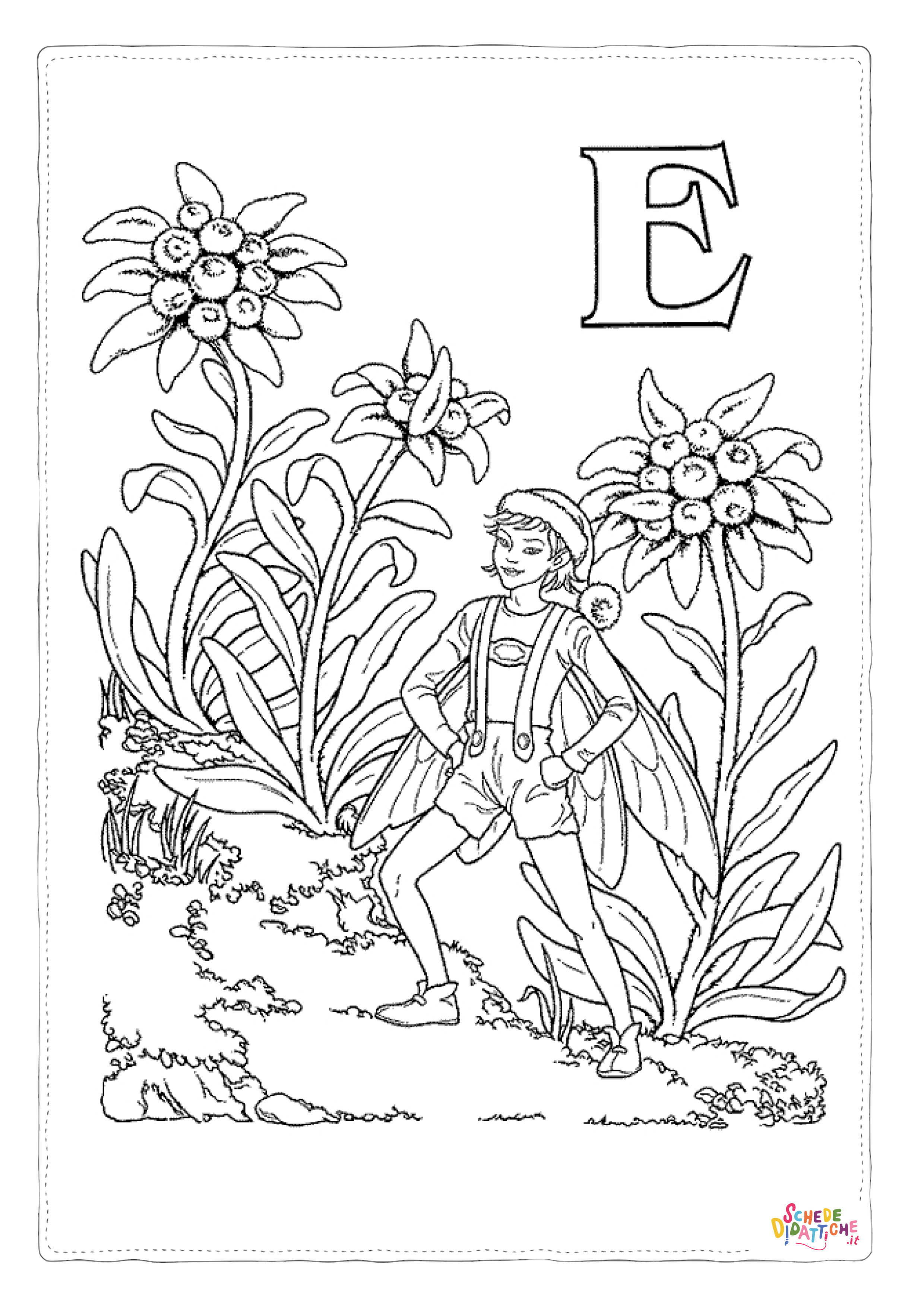 Disegno "Disegno di fata da stampare e colorare 17" Disegno di fata da stampare e colorare 17