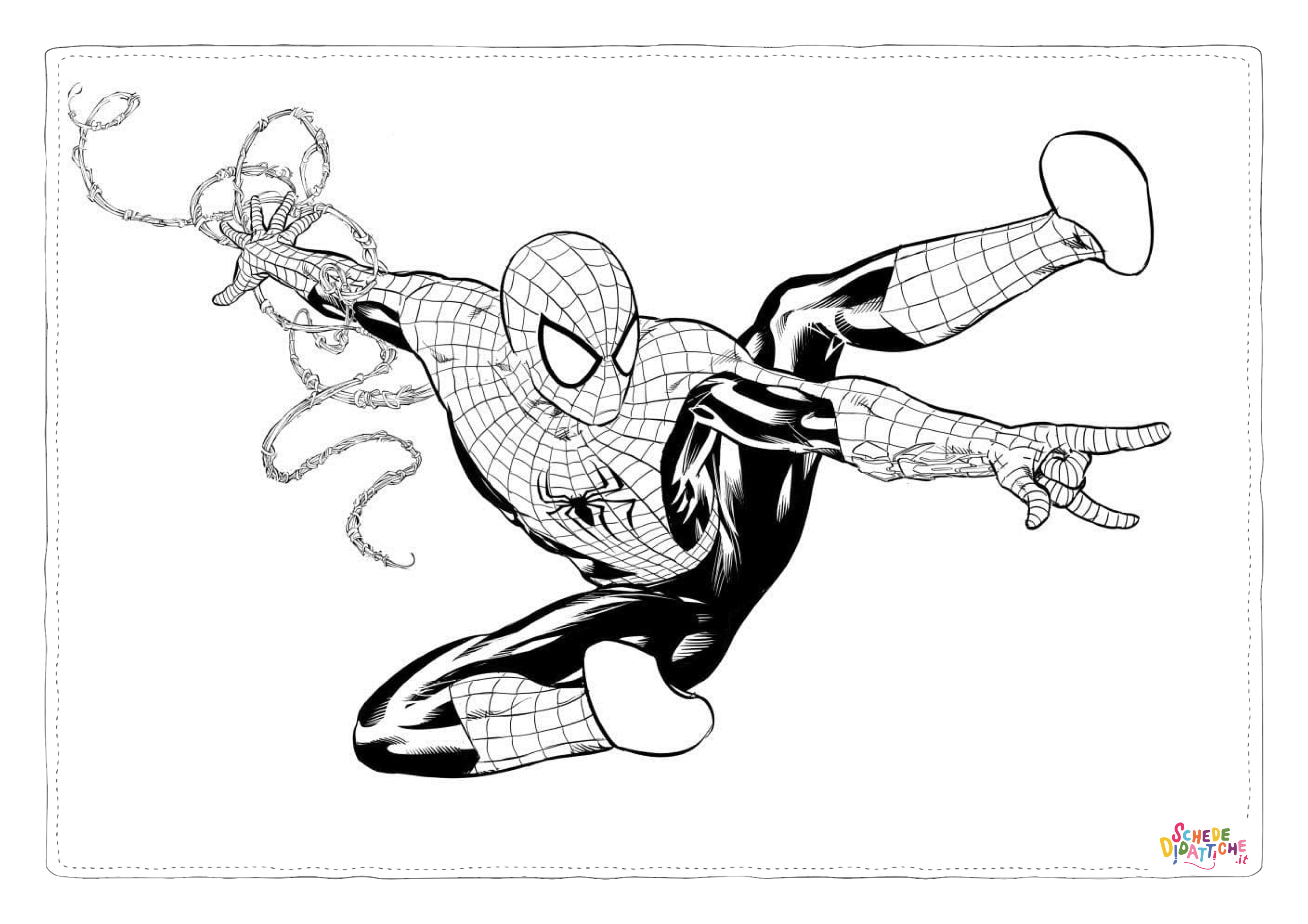 Disegno di Spiderman da stampare e colorare 104