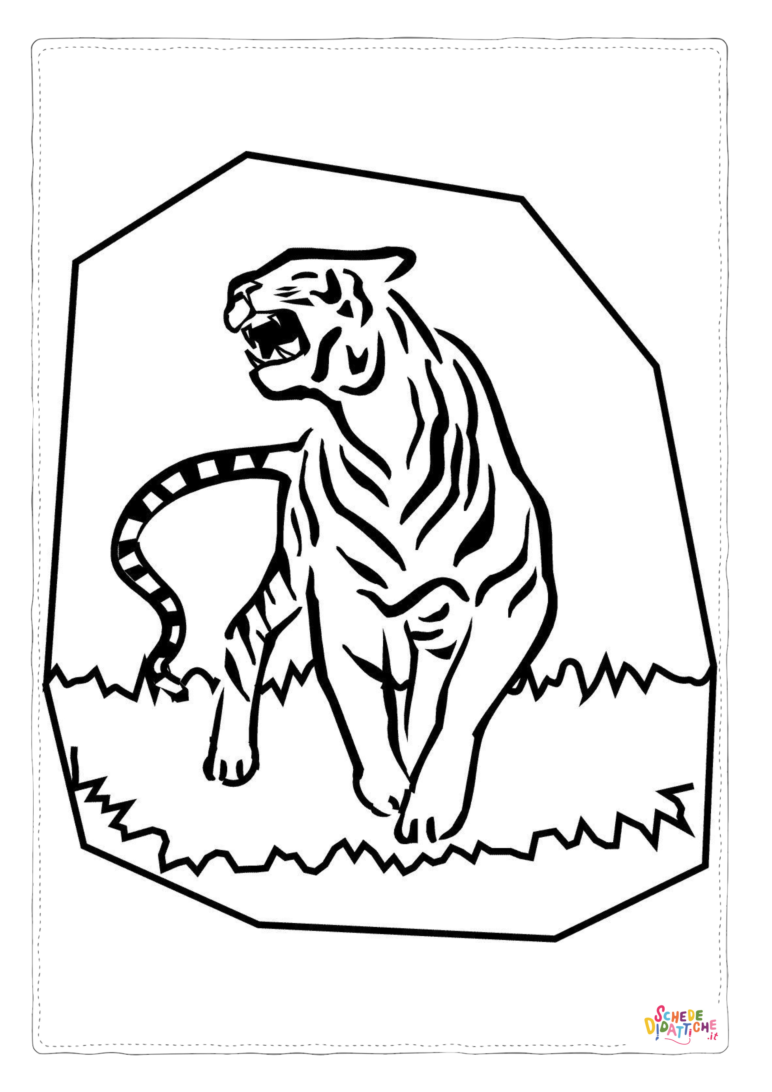 Disegno "Disegno di tigre da stampare e colorare 50" Disegno di tigre da stampare e colorare 50