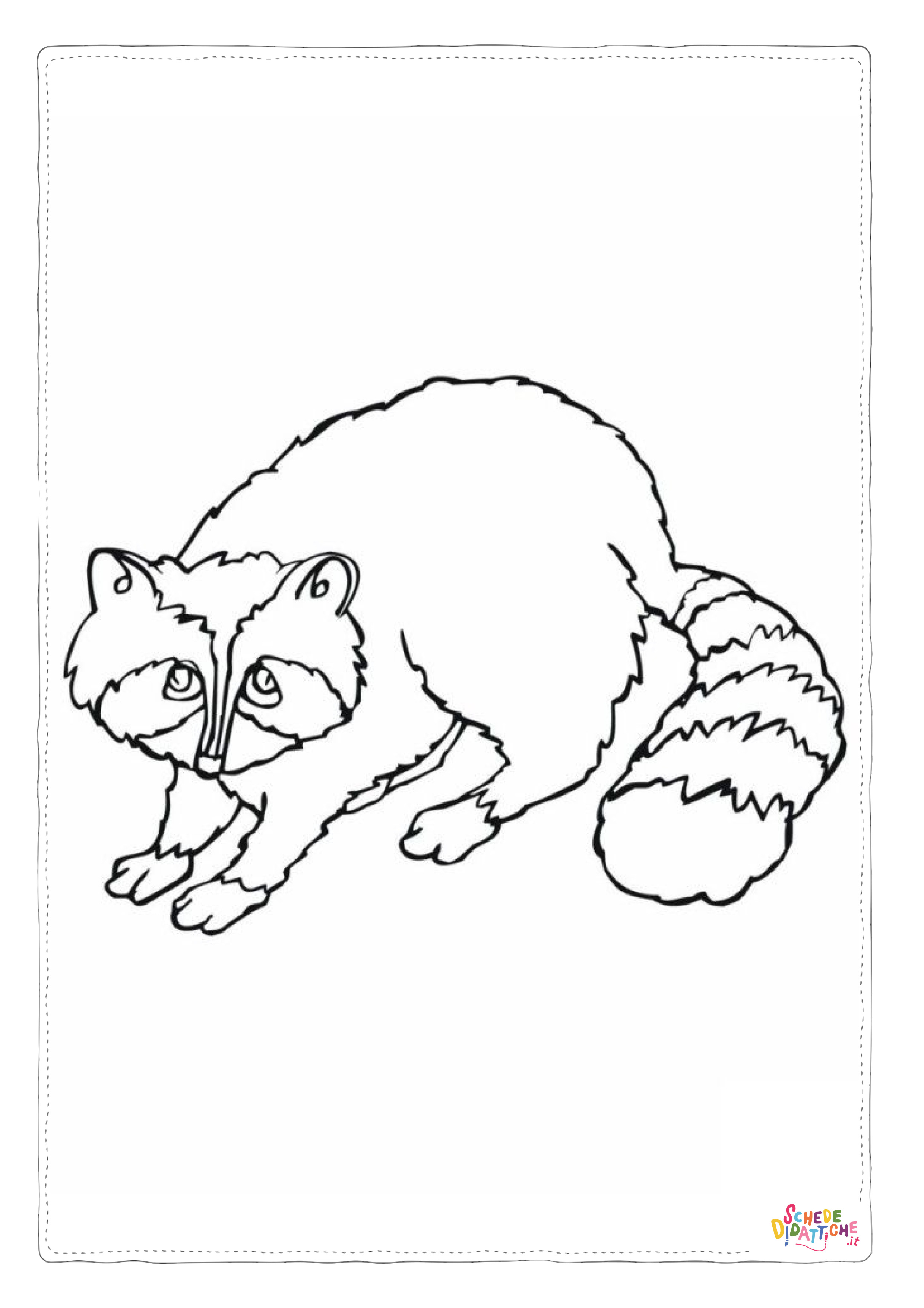 Disegno di procione da stampare e colorare 15