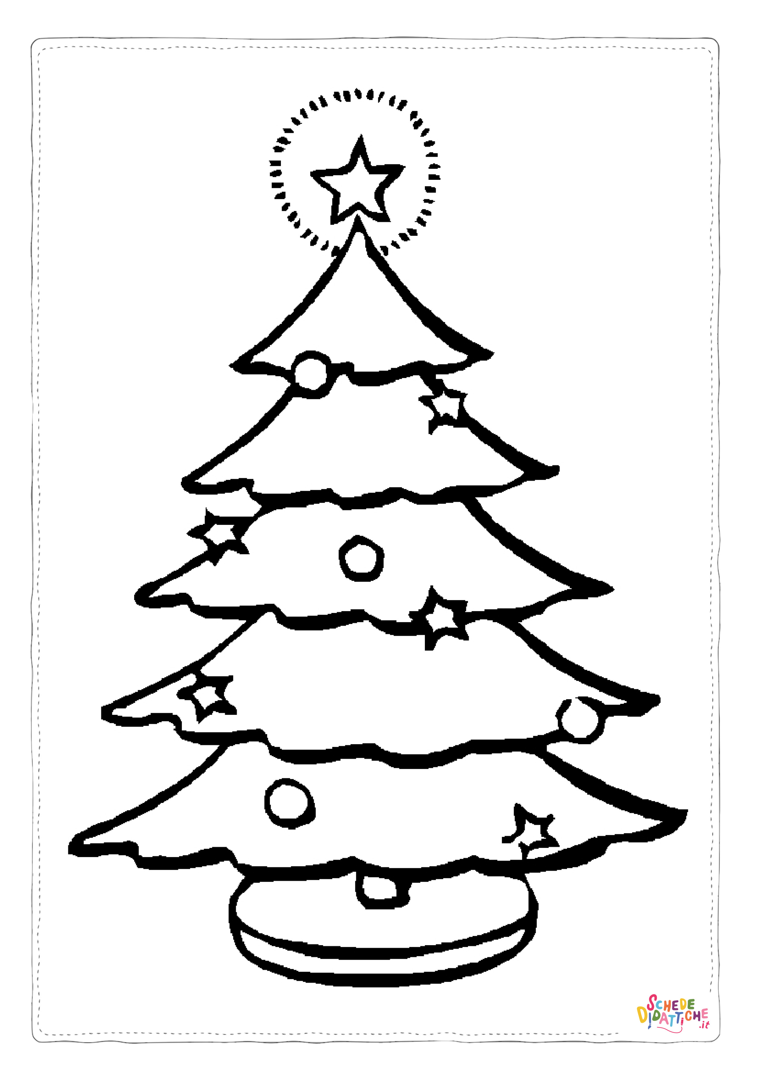 Disegno "Disegno di albero di Natale da stampare e colorare 17" Disegno di albero di Natale da stampare e colorare 17
