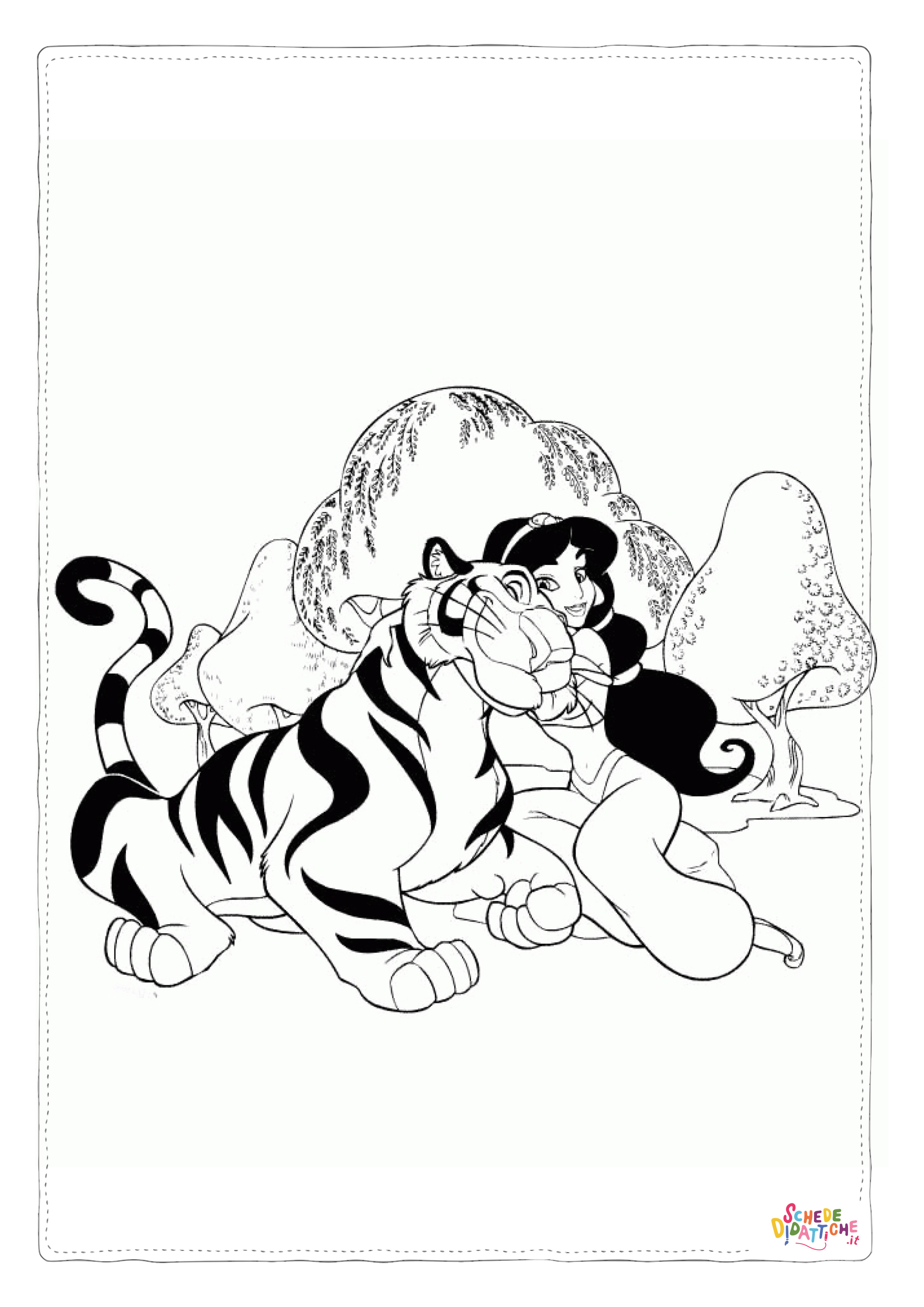Disegno di Aladdin da stampare e colorare 10
