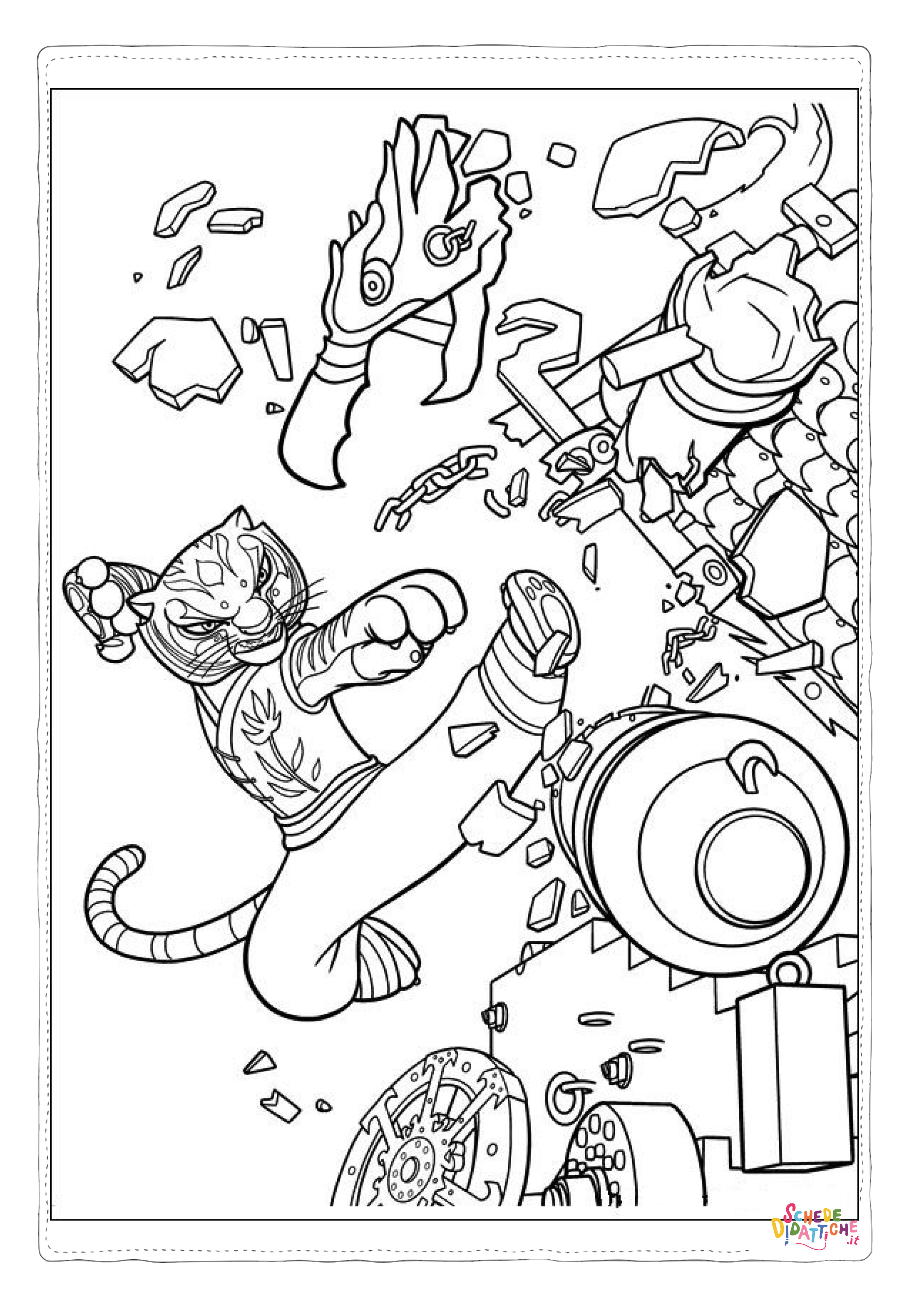 Disegno di Kung Fu Panda da stampare e colorare 25