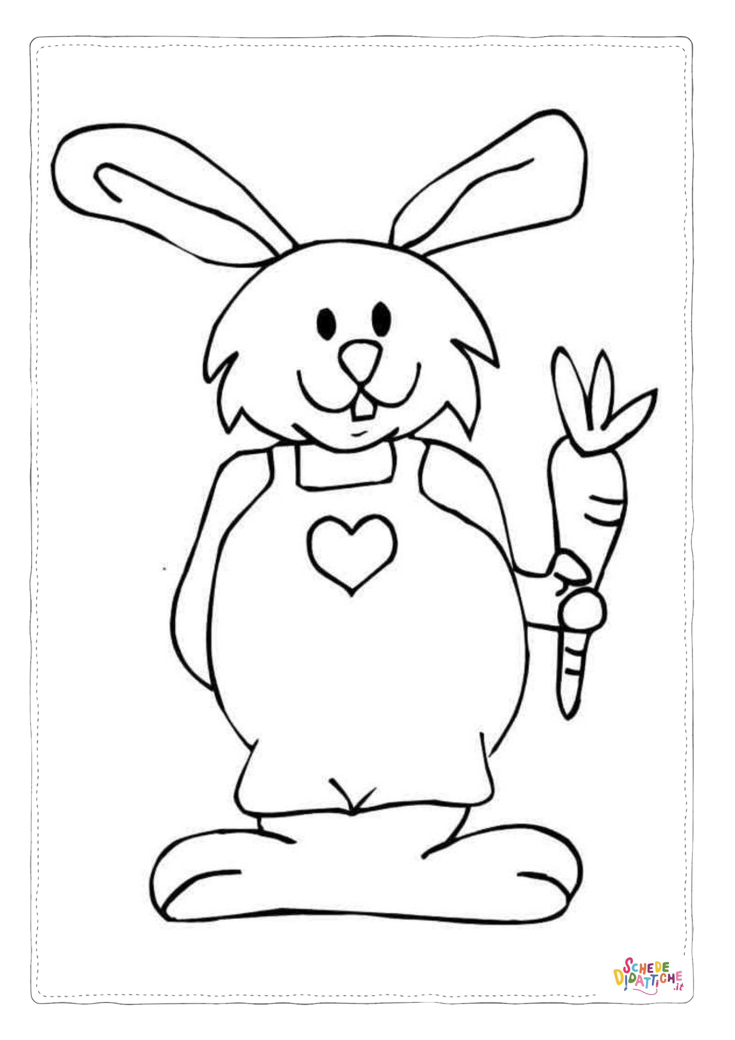 Disegno "Disegno di coniglio da stampare e colorare 120" Disegno di coniglio da stampare e colorare 120