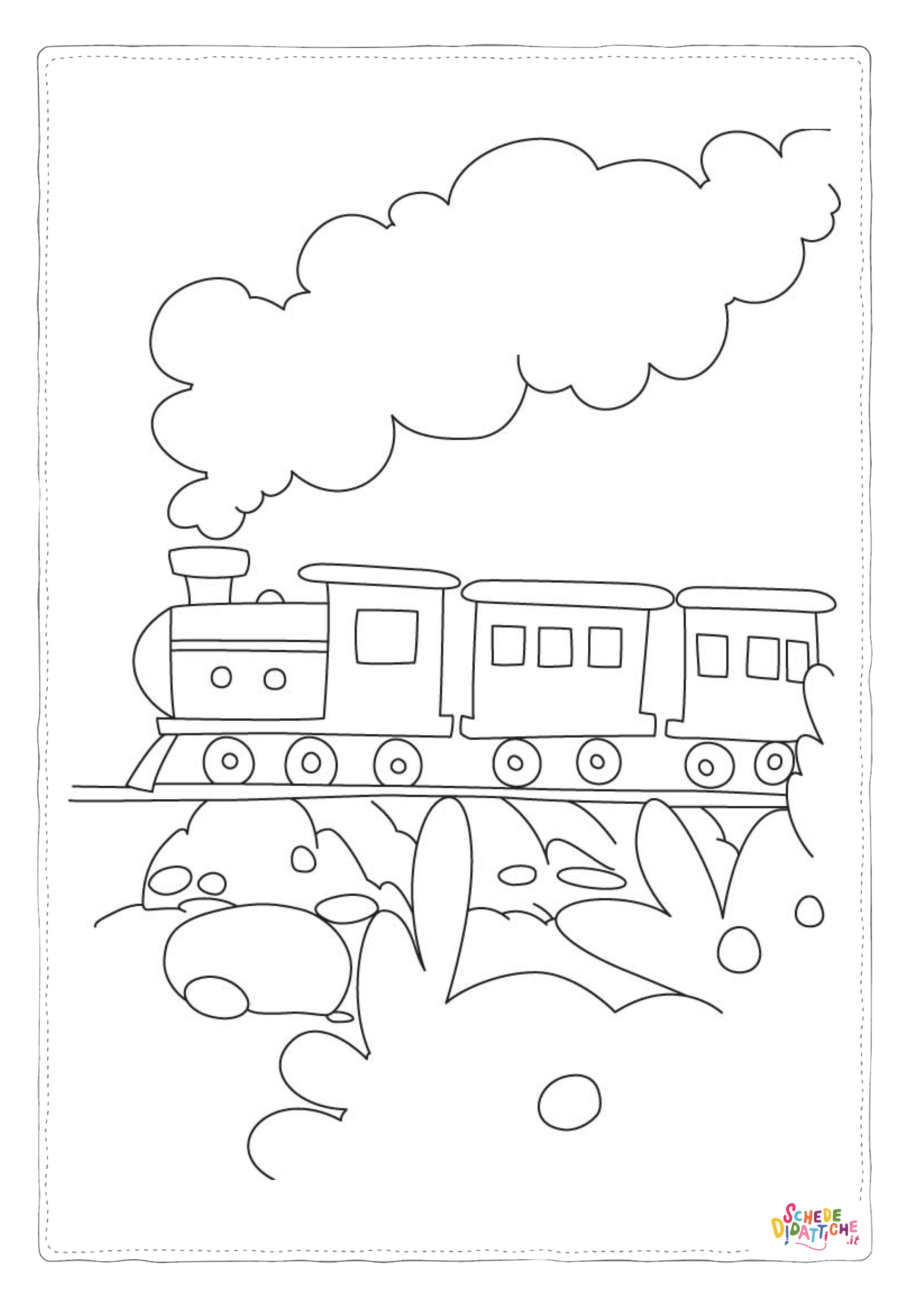 Disegno di treno da stampare e colorare 62