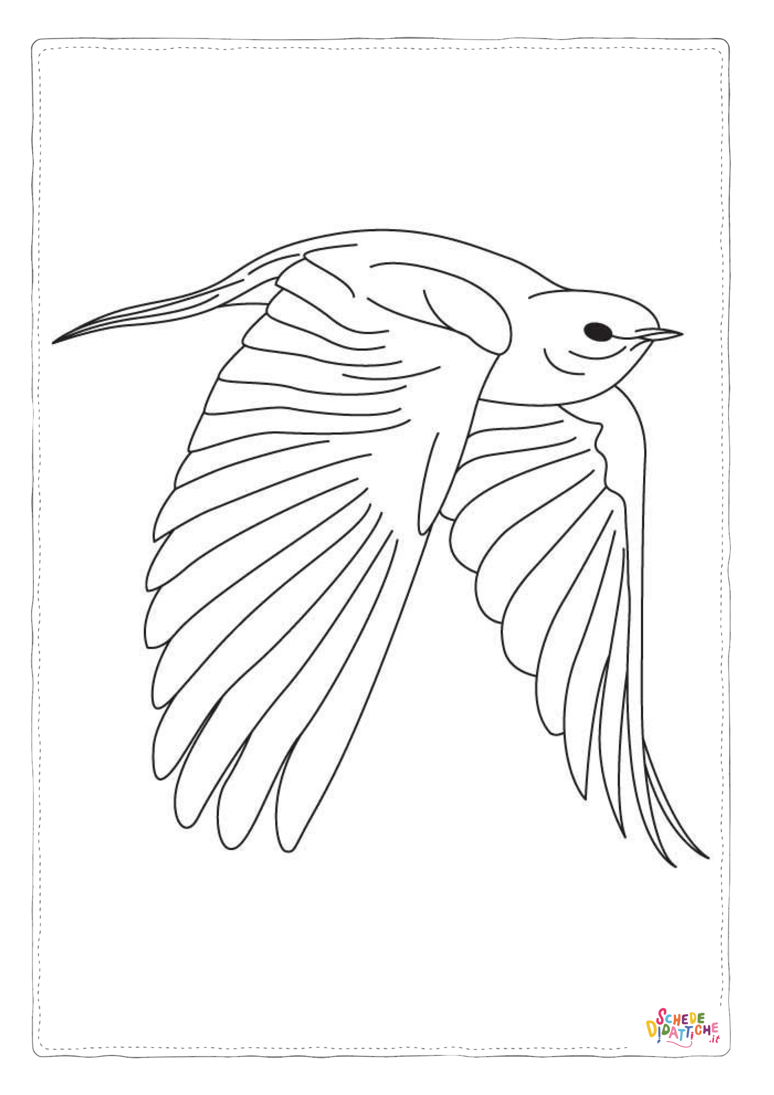 Disegno "Disegno di uccello da stampare e colorare 50" Disegno di uccello da stampare e colorare 50