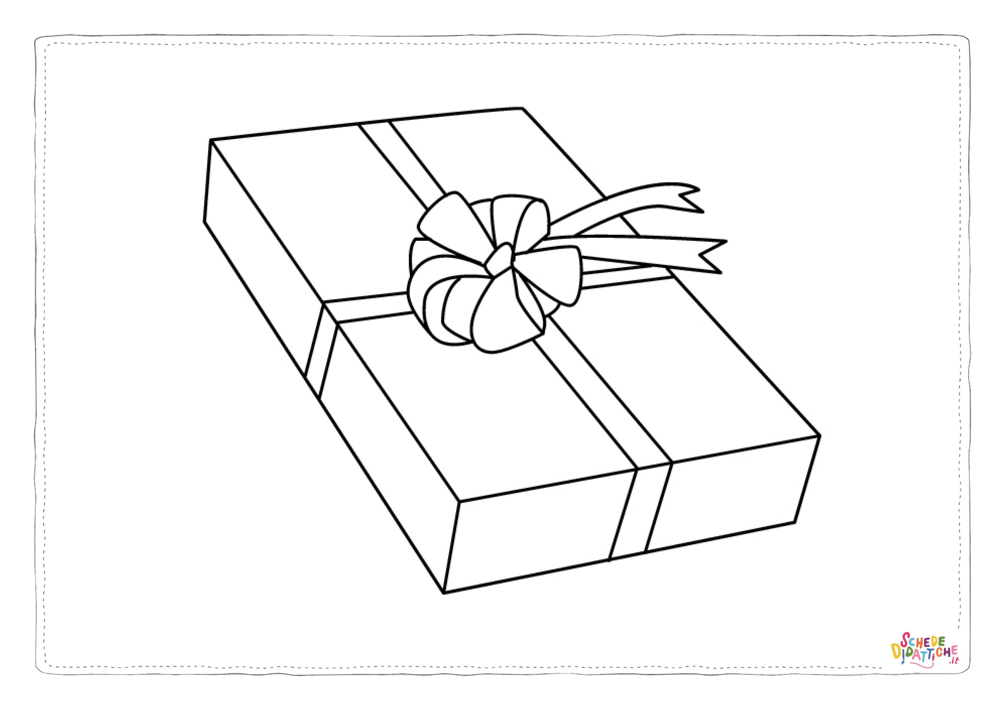 Disegno "Disegno di regalo da stampare e colorare 11" Disegno di regalo da stampare e colorare 11