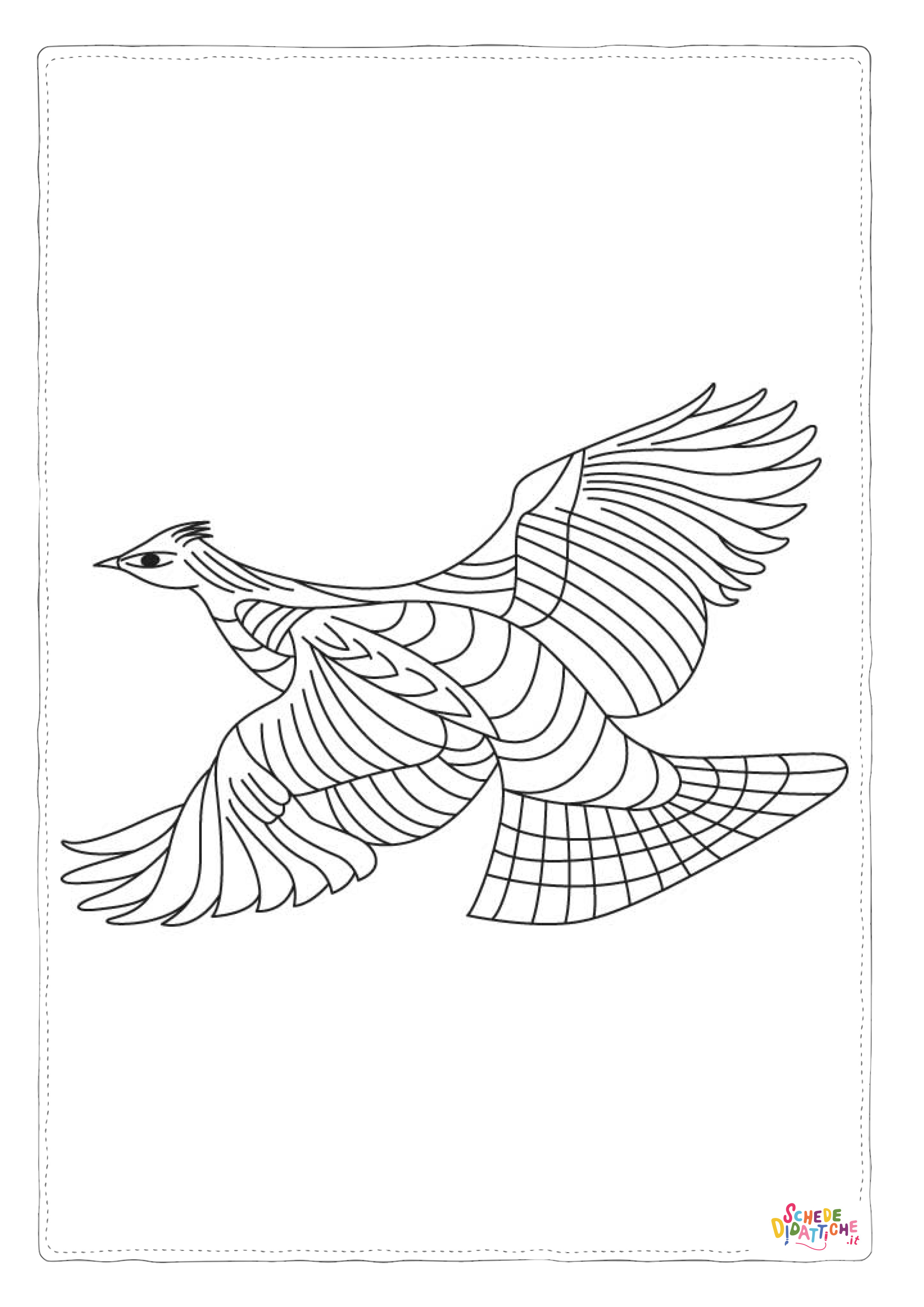 Disegno "Disegno di uccello da stampare e colorare 78" Disegno di uccello da stampare e colorare 78