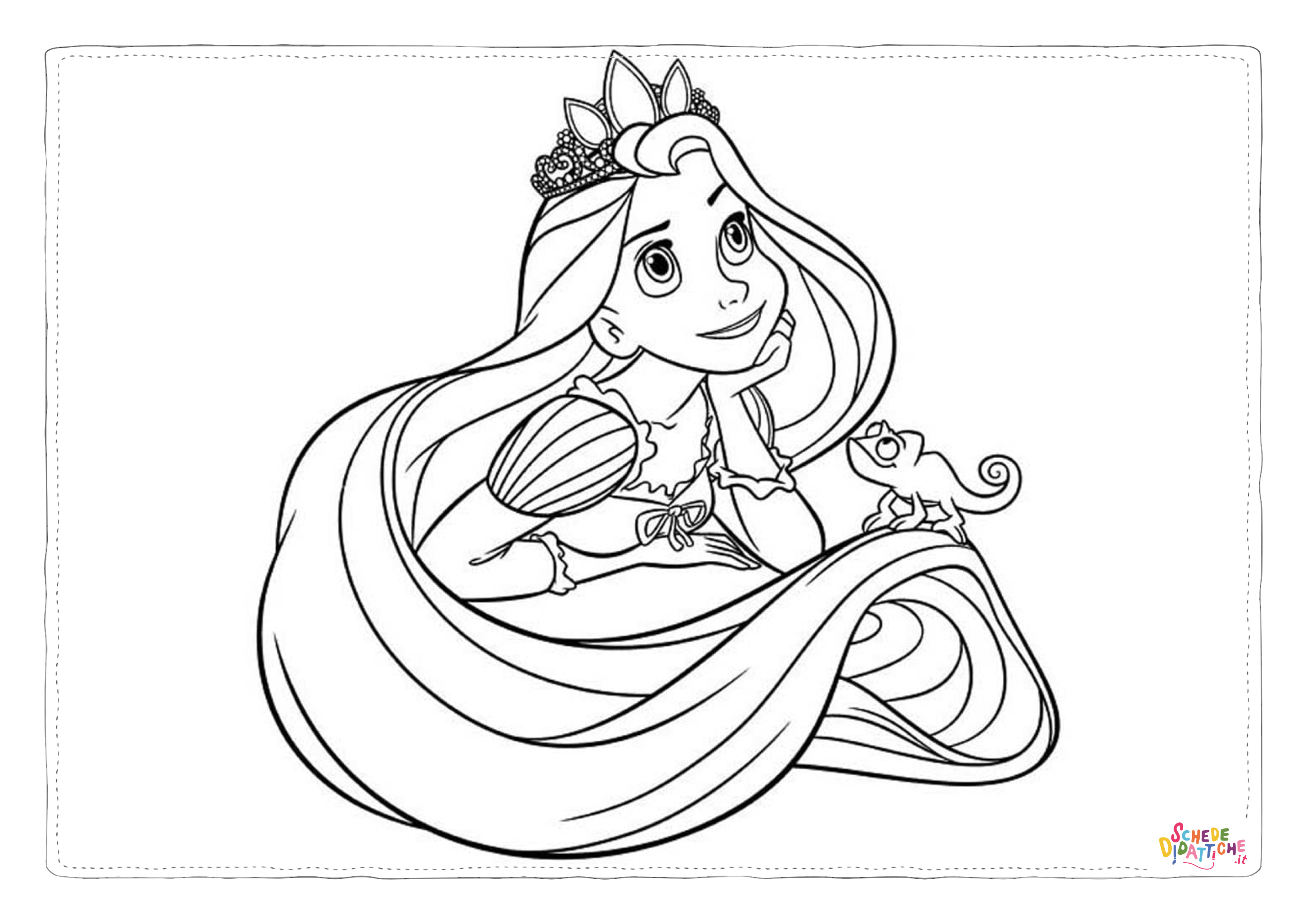 Disegno di Tutte le principesse Disney da stampare e colorare 72