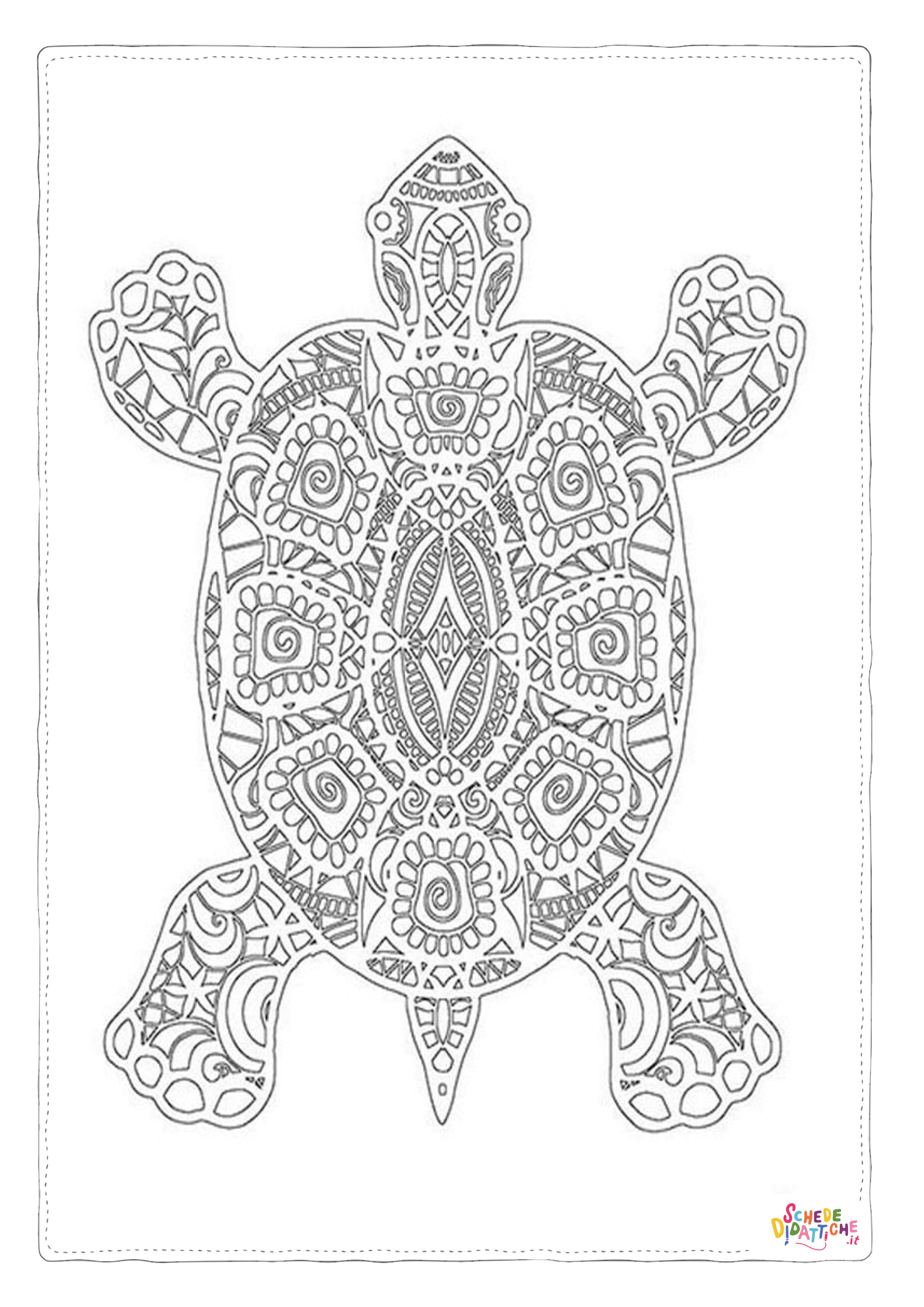 Disegno di mandala da stampare e colorare 1036