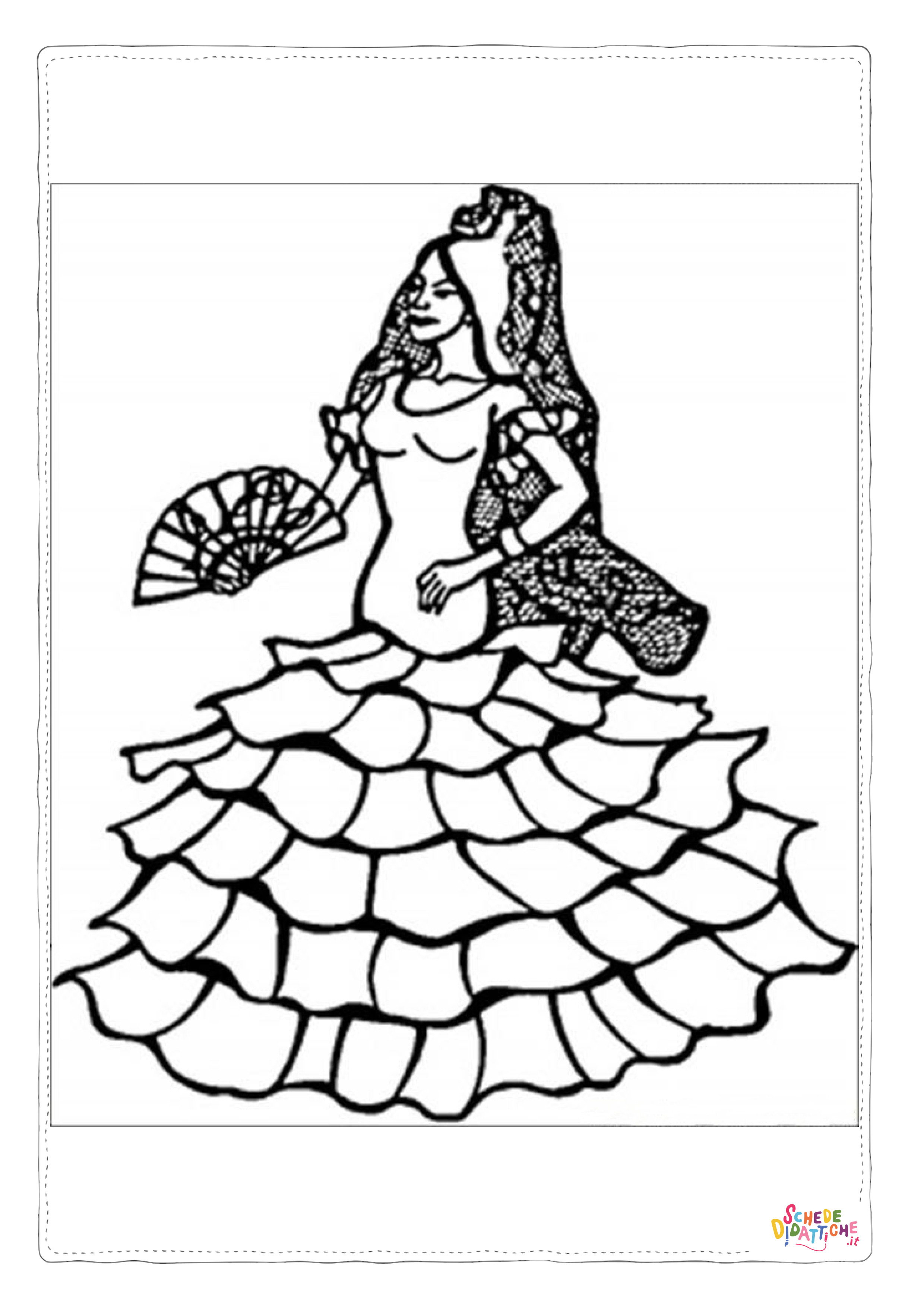 Disegno "Disegno di danza da stampare e colorare 1" Disegno di danza da stampare e colorare 1