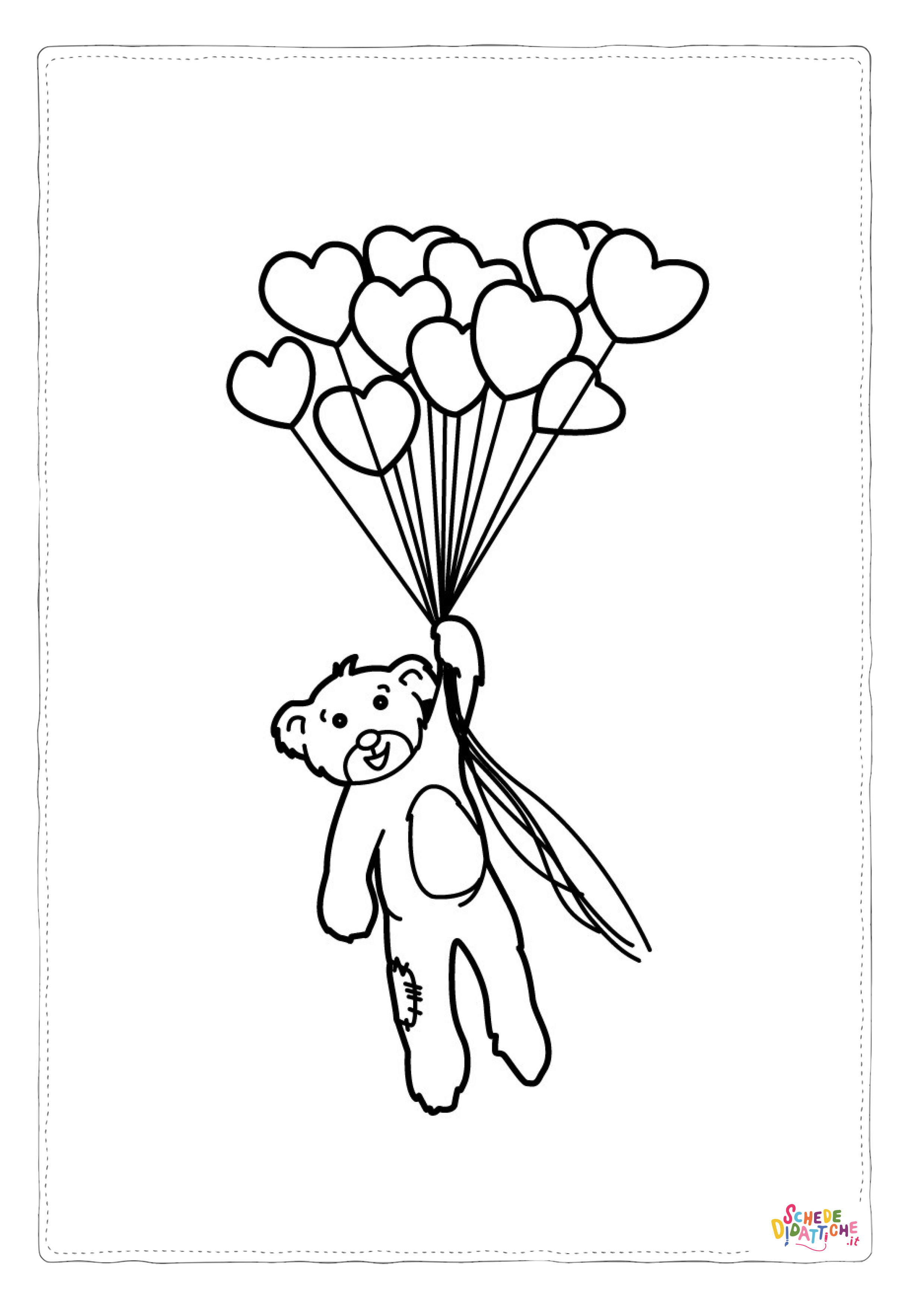 Disegno "Disegno di San Valentino da stampare e colorare 3" Disegno di San Valentino da stampare e colorare 3