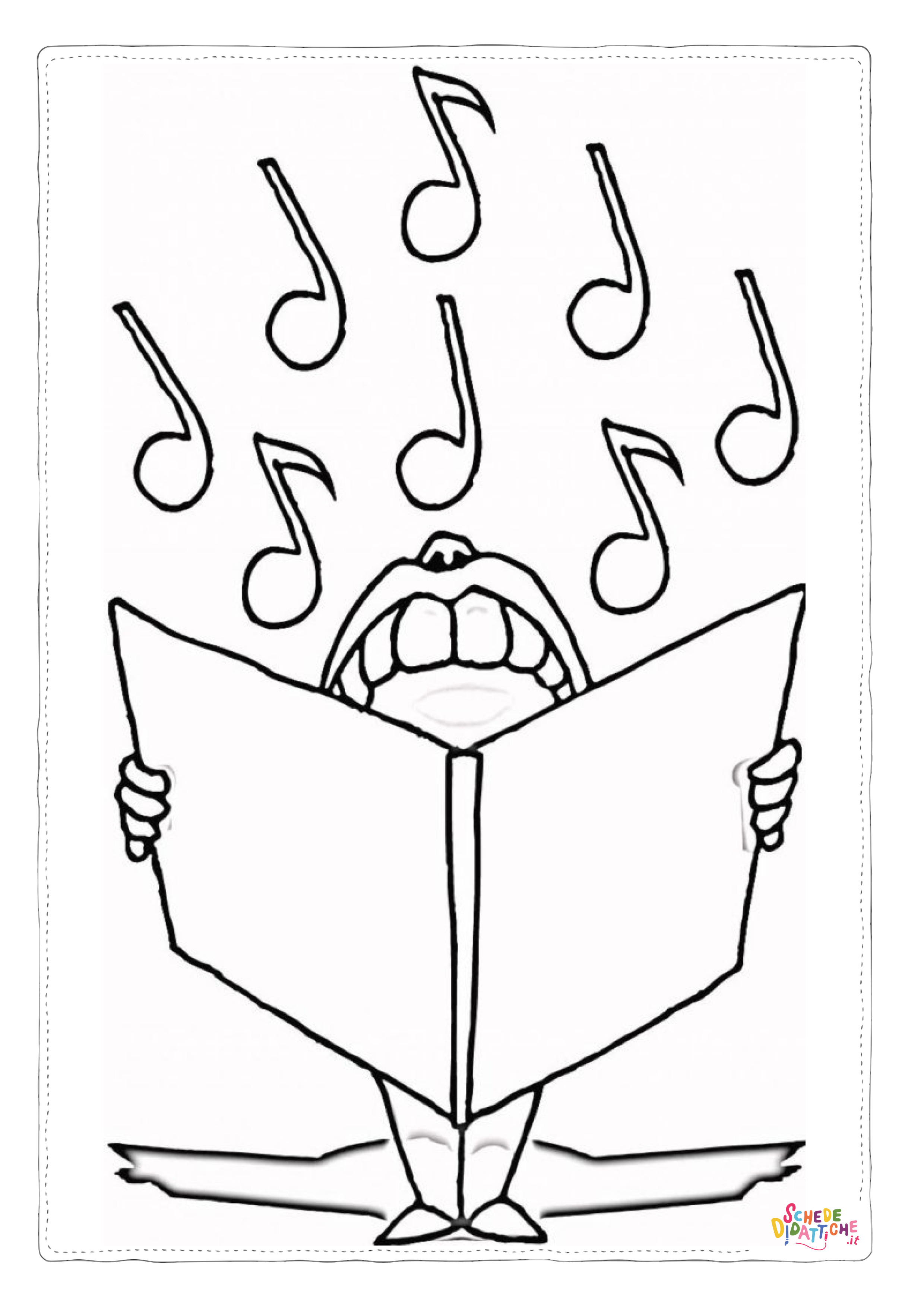 Disegno "Disegno di nota musicale da stampare e colorare 15" Disegno di nota musicale da stampare e colorare 15