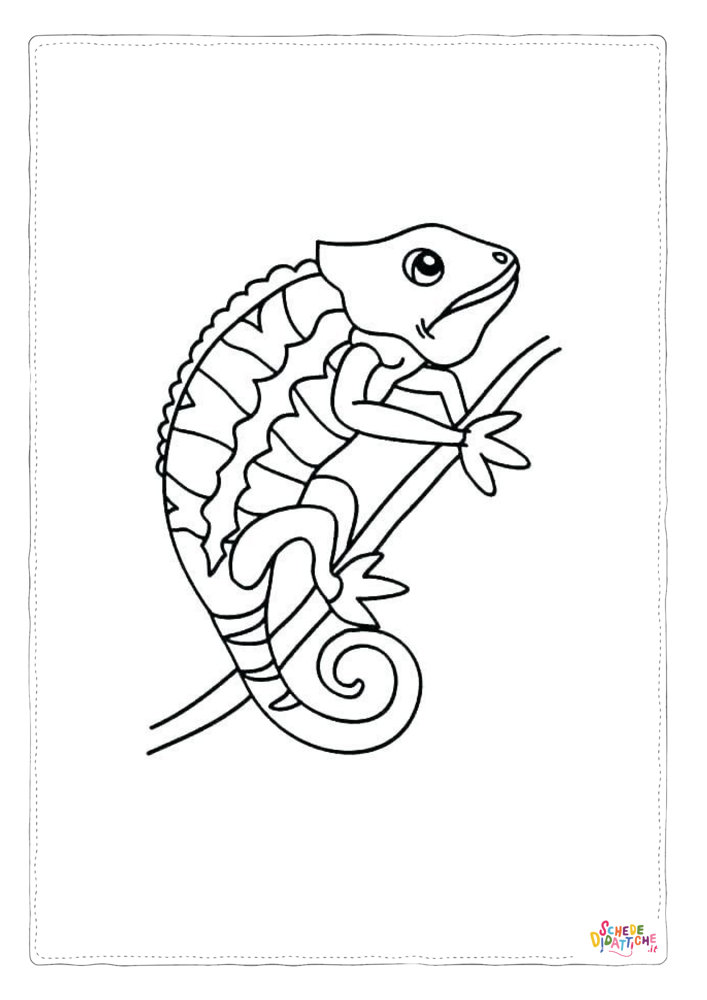 Disegno "Disegno di camaleonte da stampare e colorare 11" Disegno di camaleonte da stampare e colorare 11
