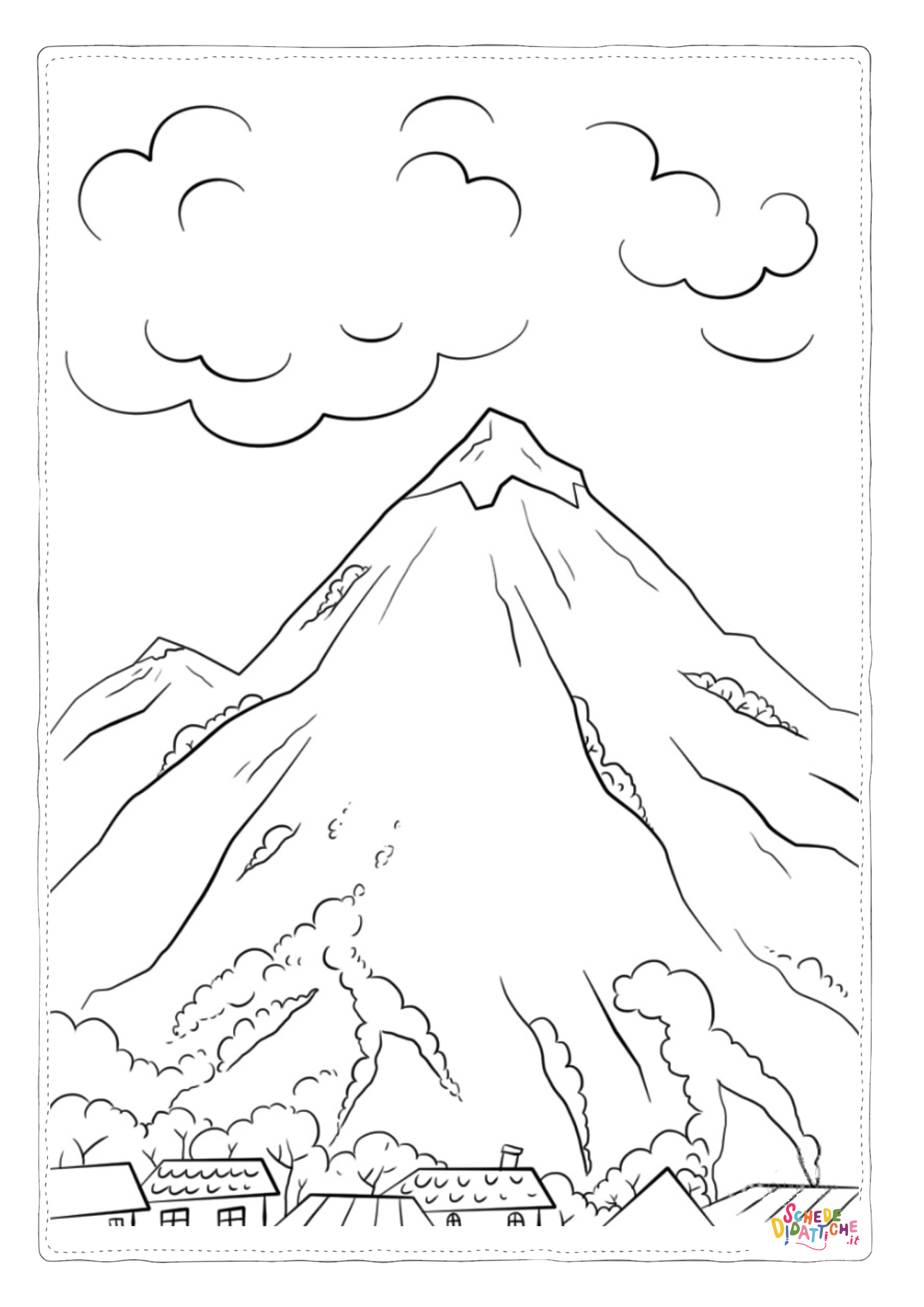 Disegno "Disegno di paesaggio da stampare e colorare 36" Disegno di paesaggio da stampare e colorare 36