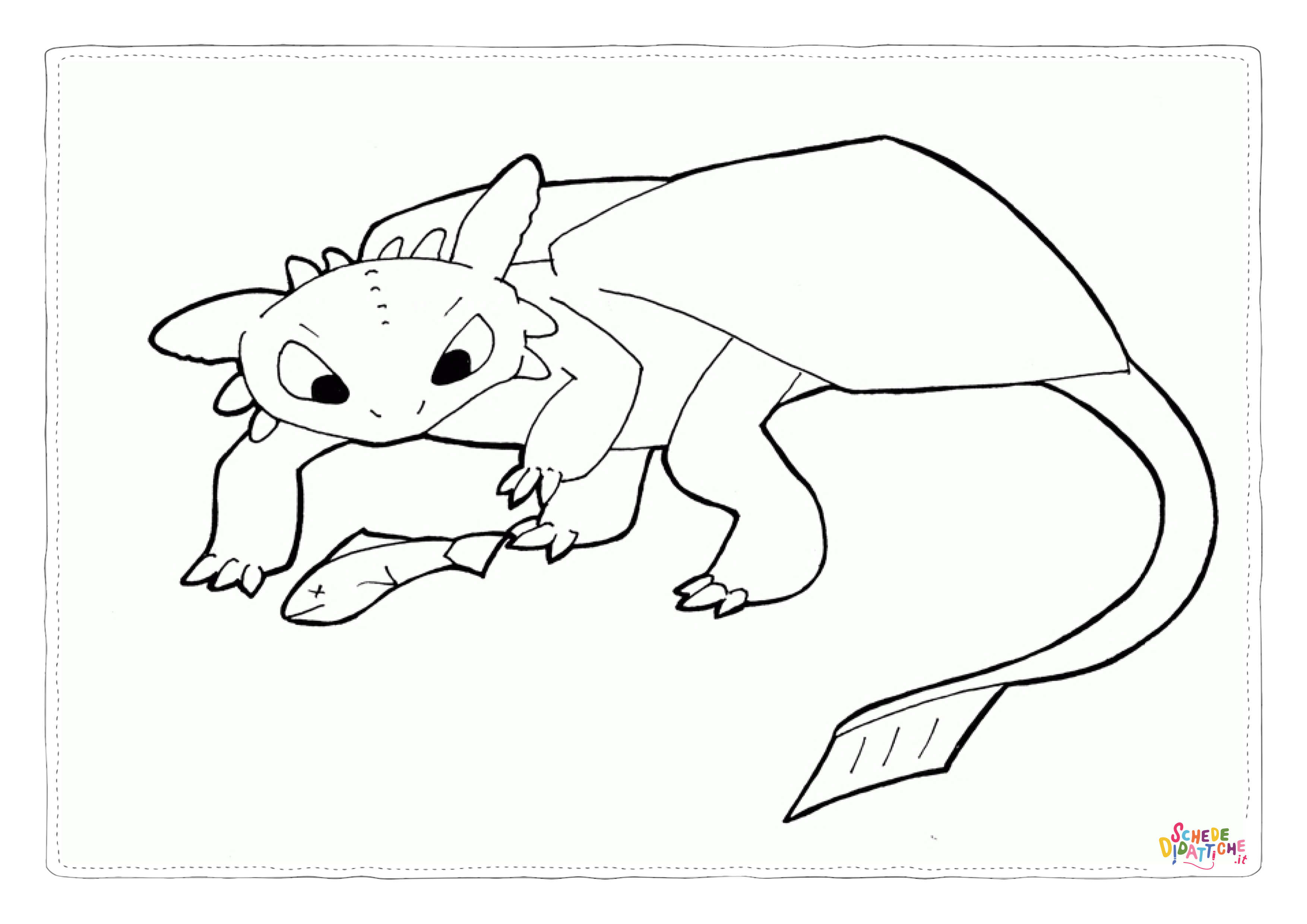 Disegno di Dragon Trainer da stampare e colorare