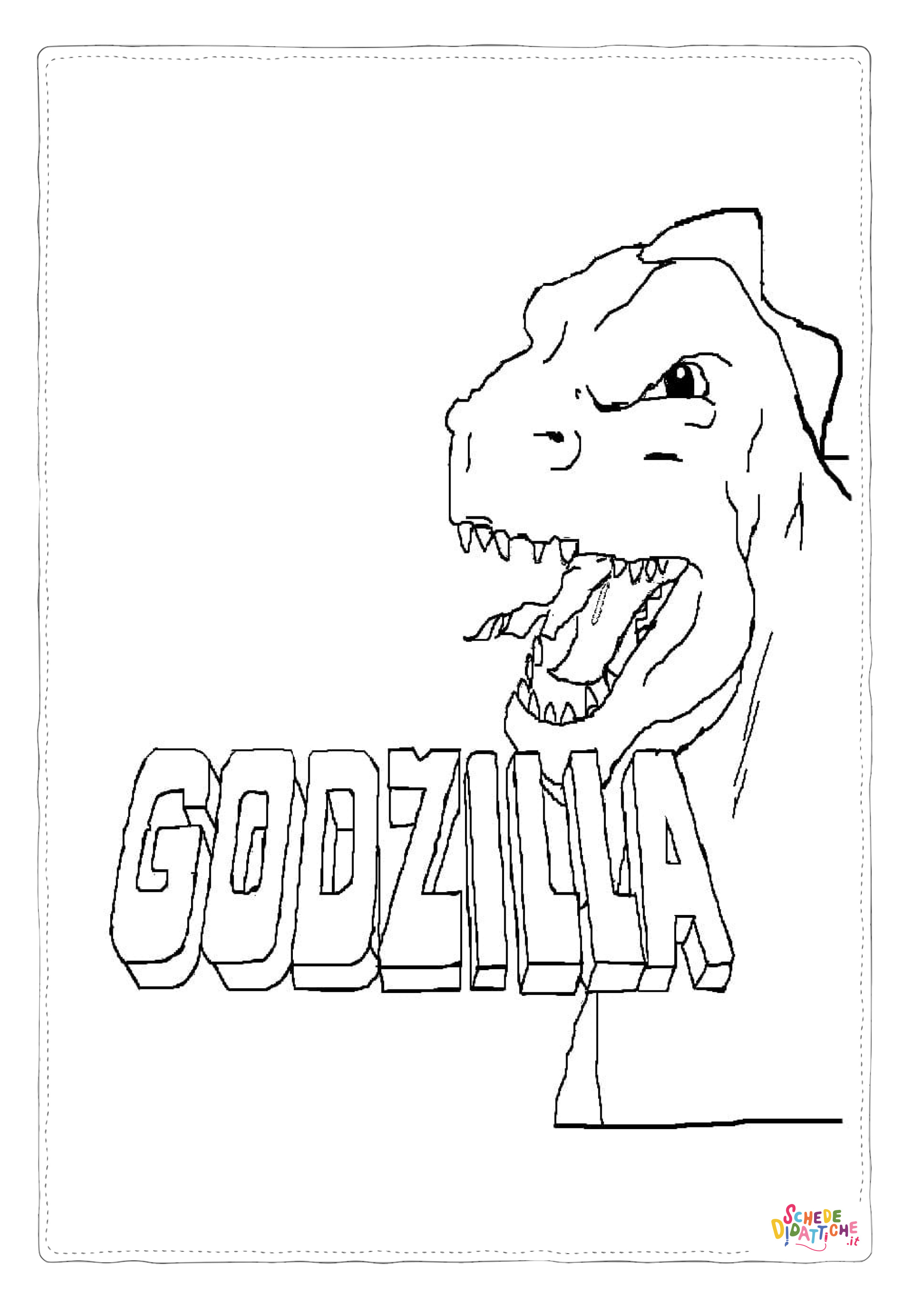 Disegno di Godzilla da stampare e colorare 17