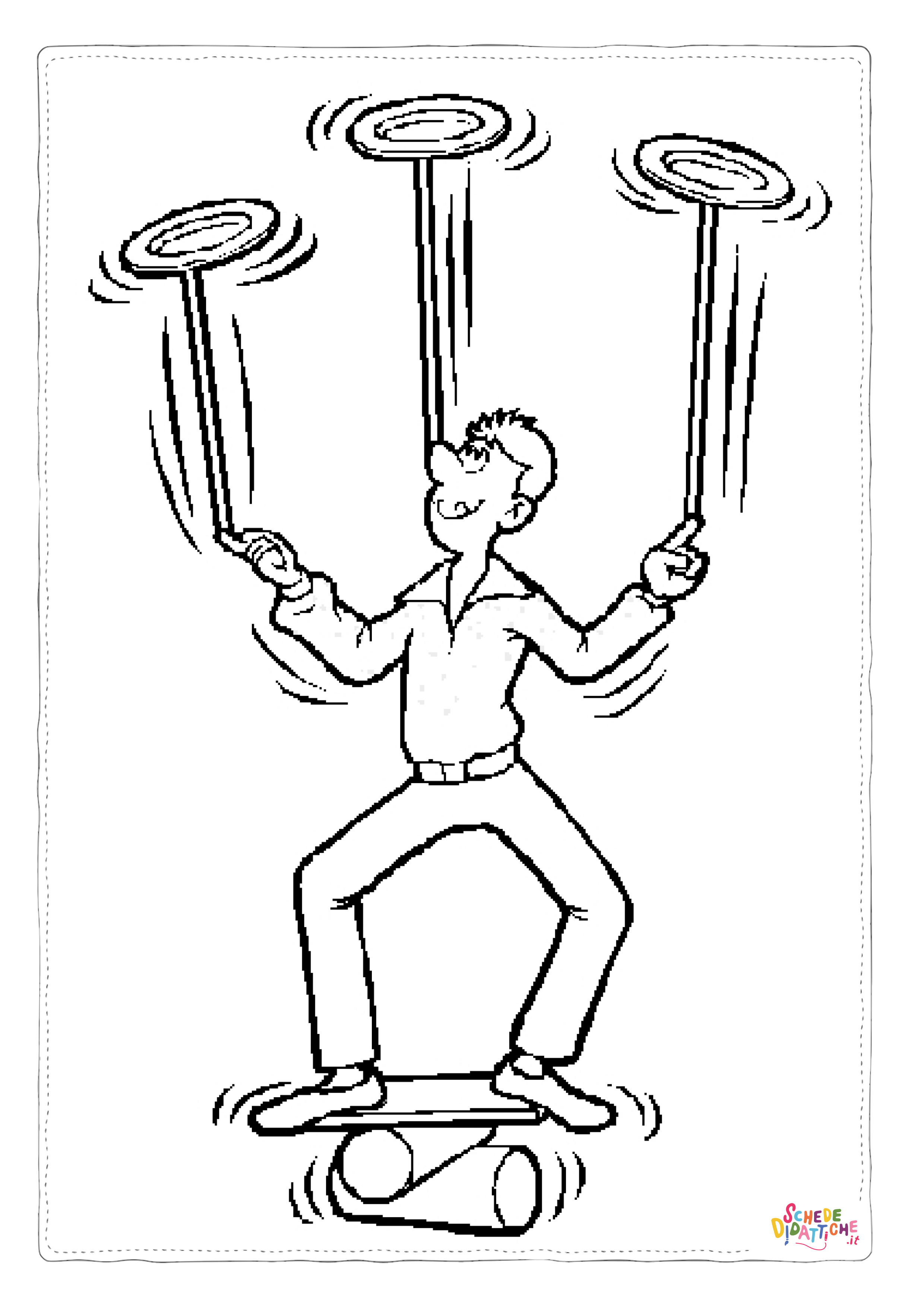 Disegno di circense da stampare e colorare 15