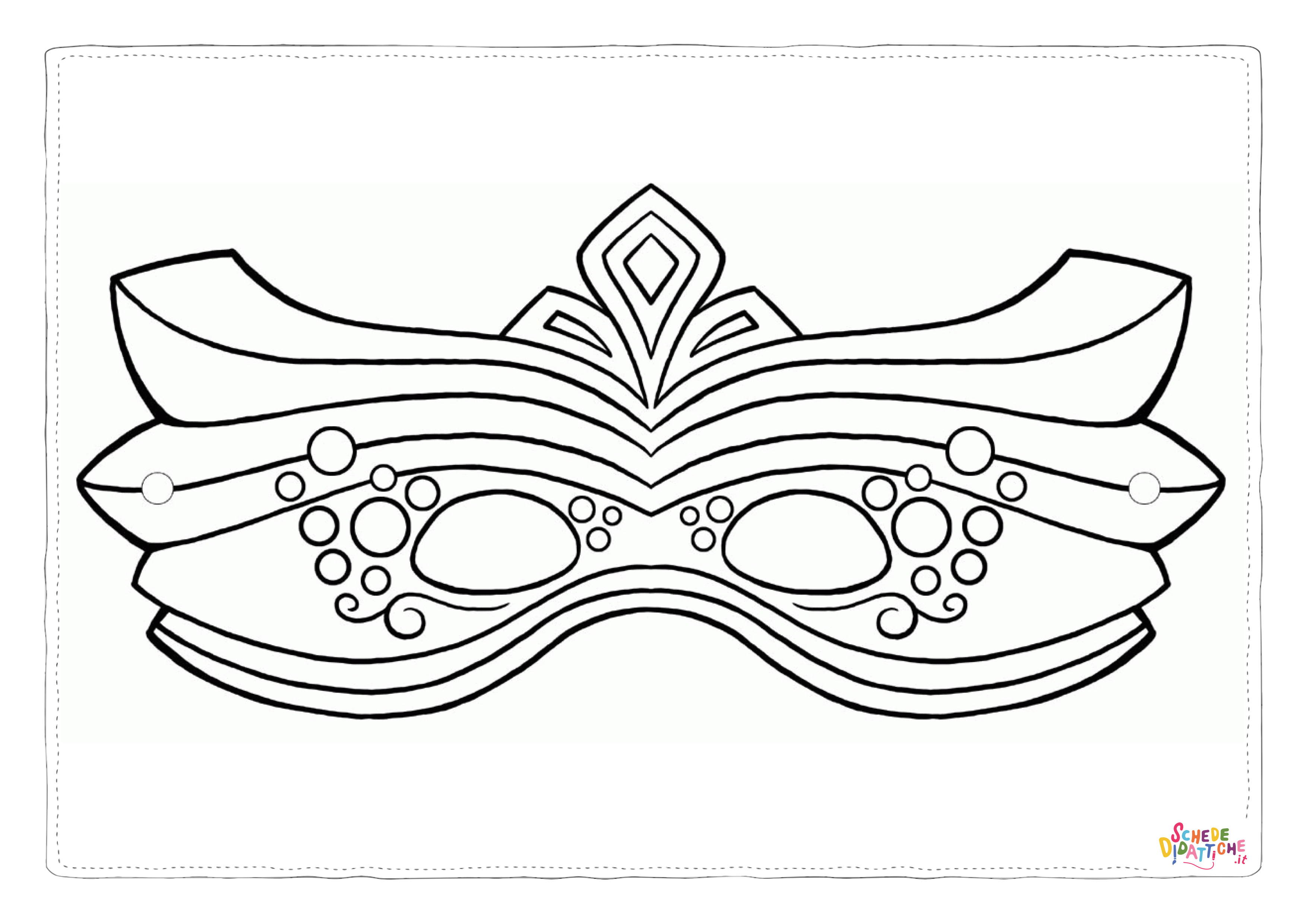 Disegno "Disegno di maschera da stampare e colorare 51" Disegno di maschera da stampare e colorare 51
