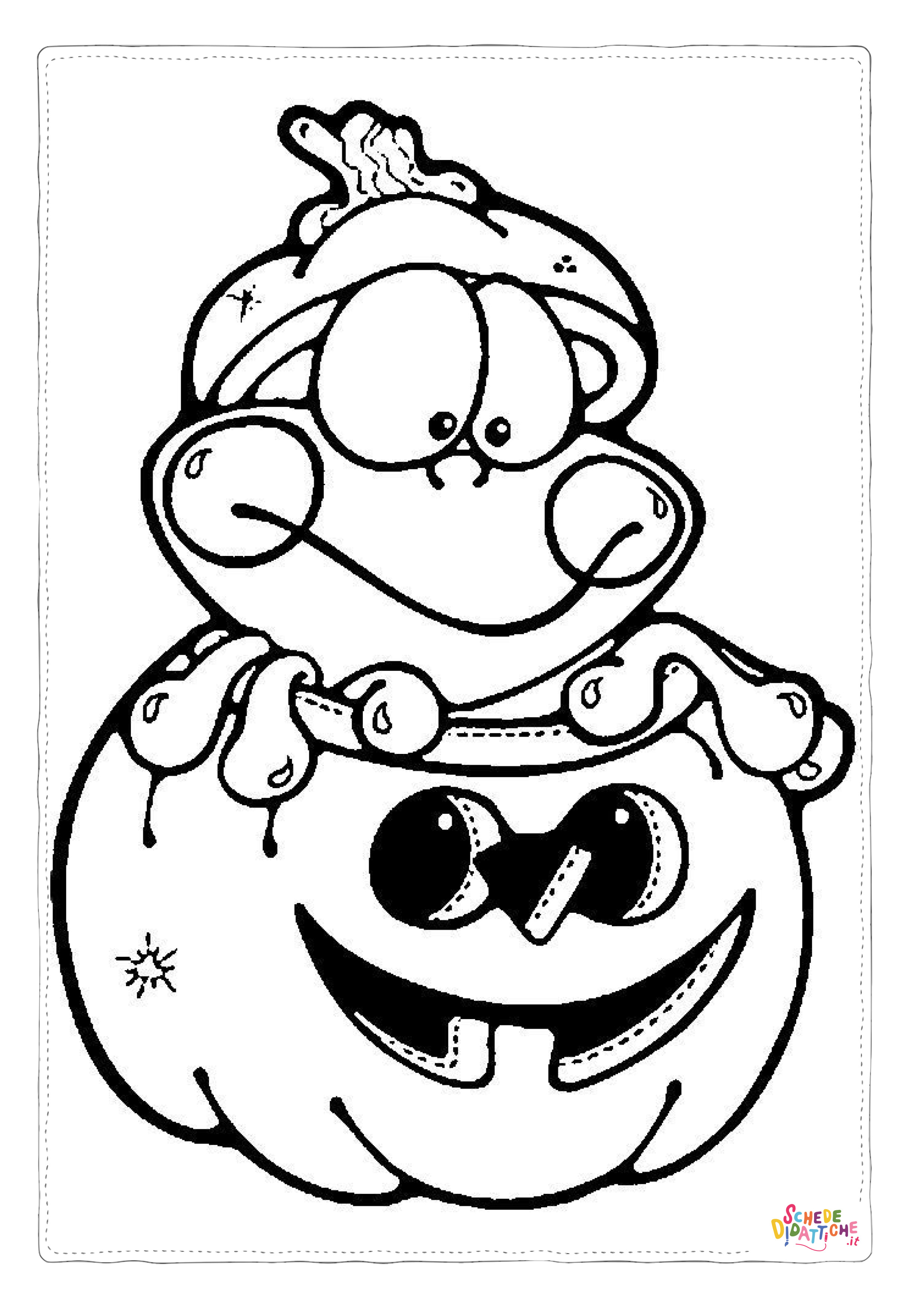 Disegno "Disegno di zucca di Halloween da stampare e colorare 197" Disegno di zucca di Halloween da stampare e colorare 197