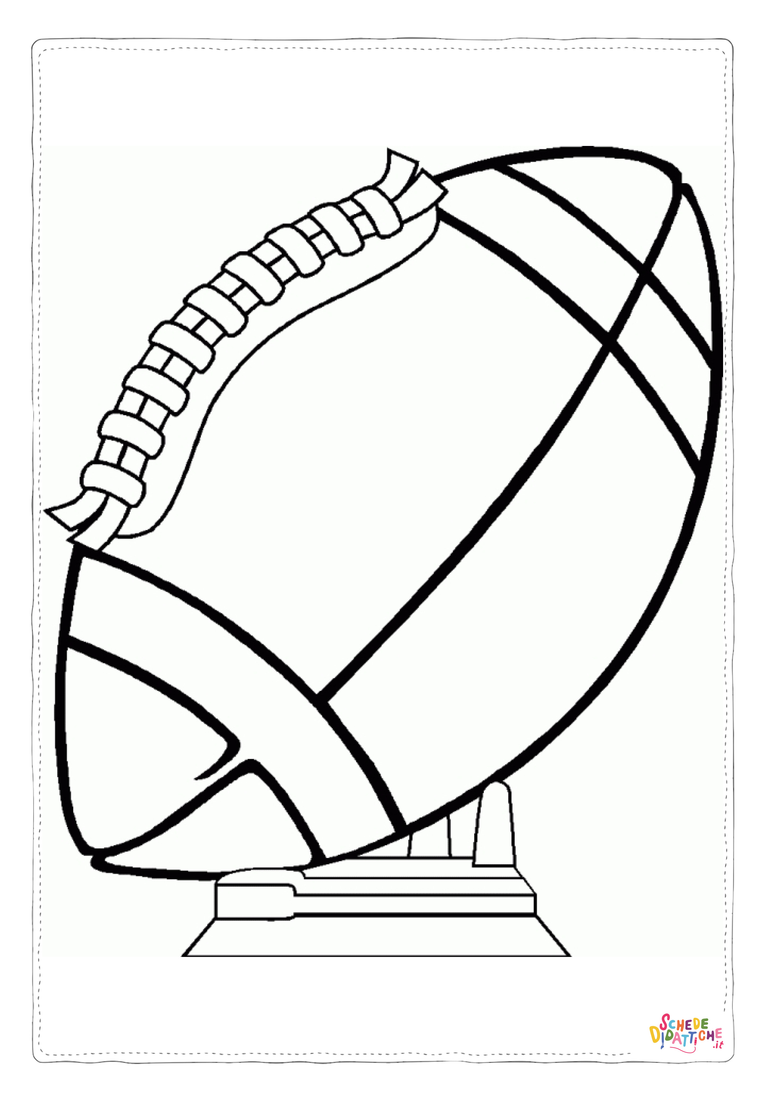 Disegno "Disegno di football americano da stampare e colorare 98" Disegno di football americano da stampare e colorare 98