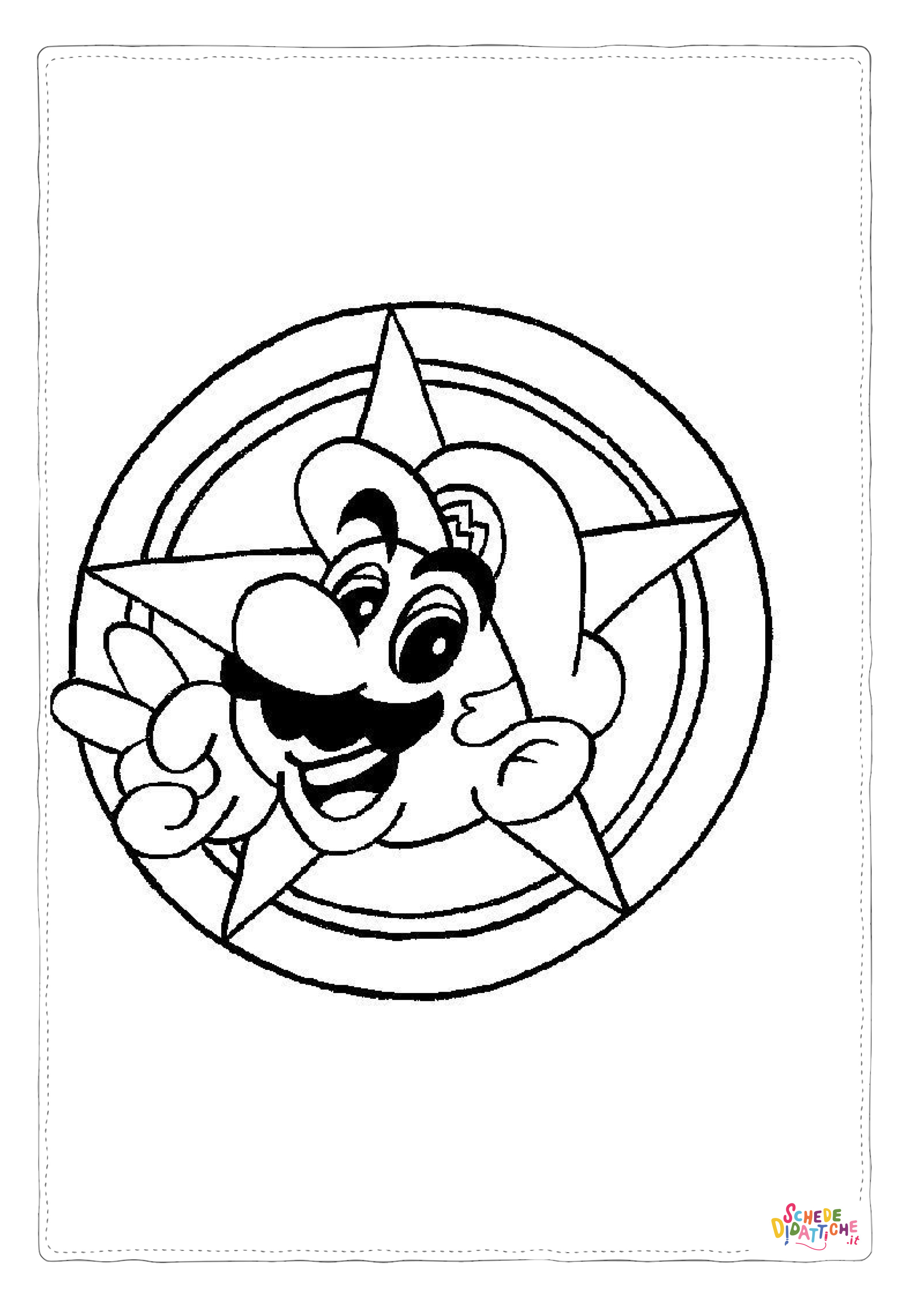 Disegno "Disegno di Super Mario da stampare e colorare 34" Disegno di Super Mario da stampare e colorare 34