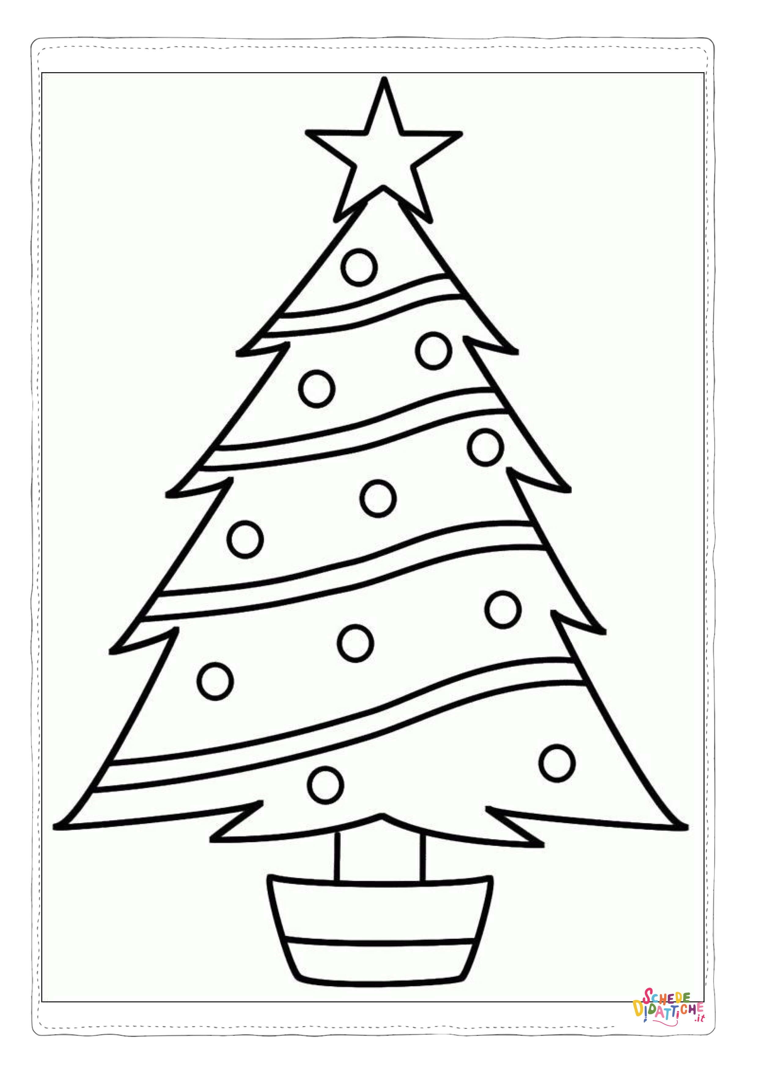 Disegno "Disegno di albero di Natale da stampare e colorare 211" Disegno di albero di Natale da stampare e colorare 211