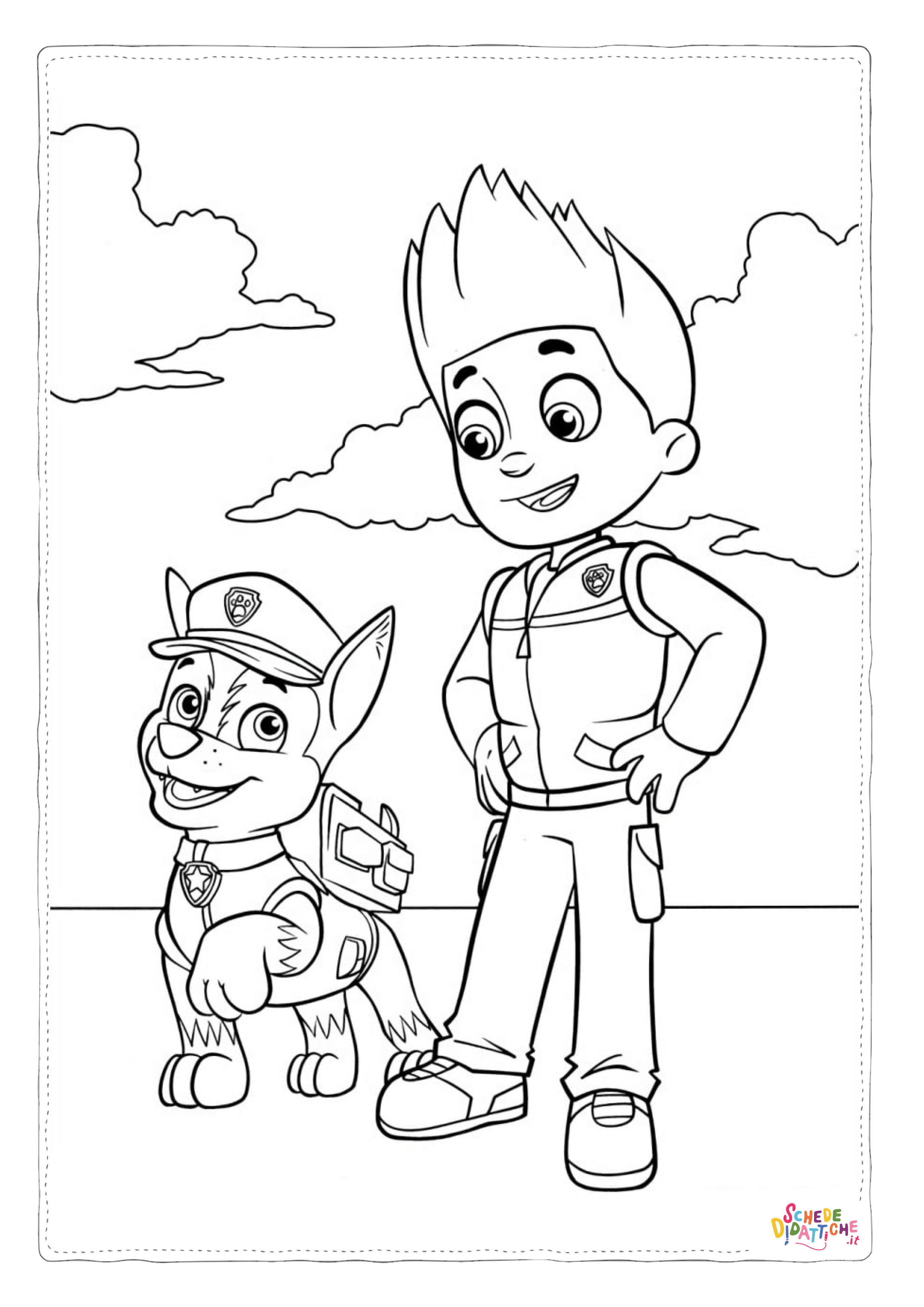 Disegno "Disegno di Paw Patrol - Cane pompiere da stampare e colorare 40" Disegno di Paw Patrol - Cane pompiere da stampare e colorare 40