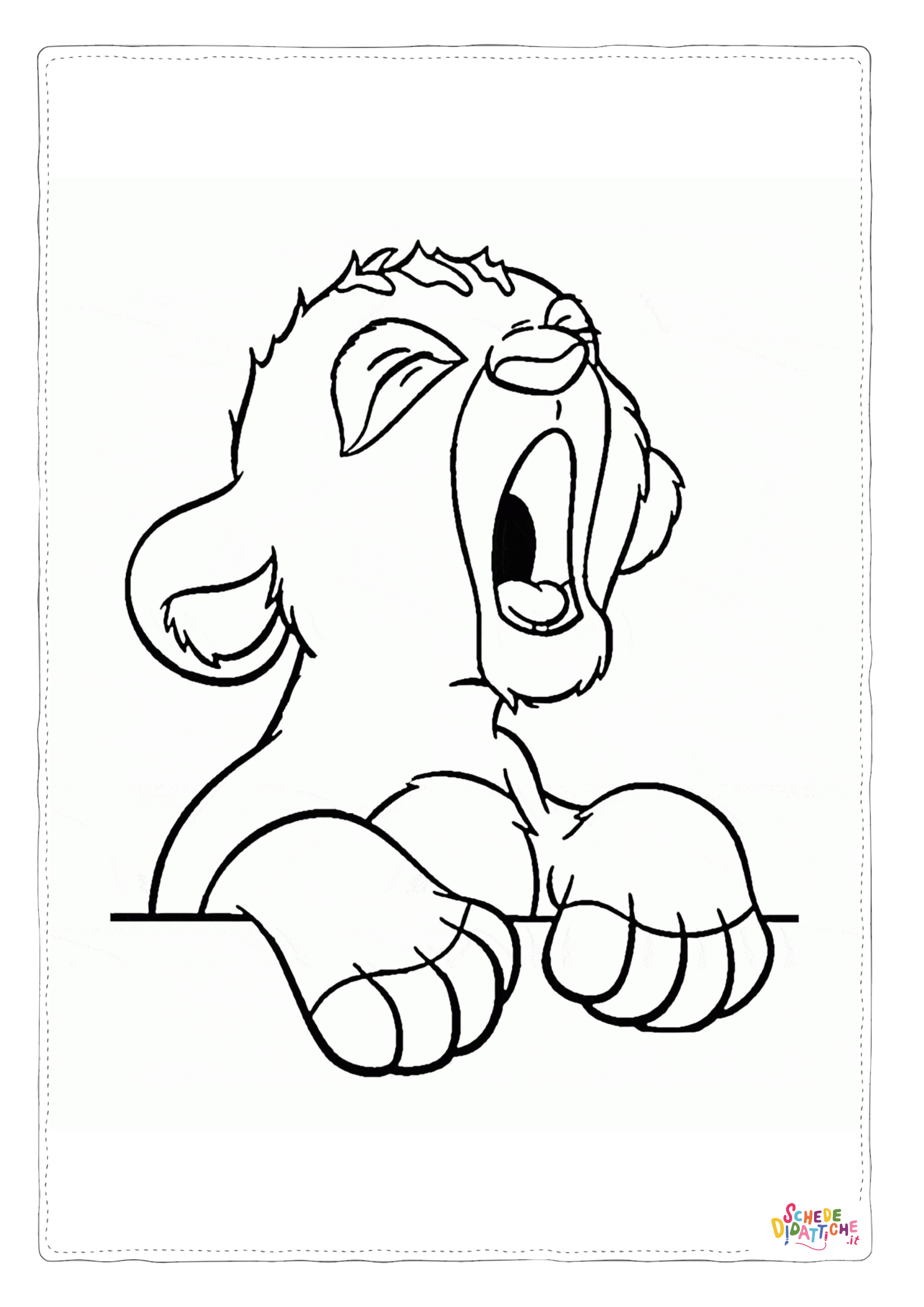 Disegno "Disegno di Re Leone da stampare e colorare 48" Disegno di Re Leone da stampare e colorare 48