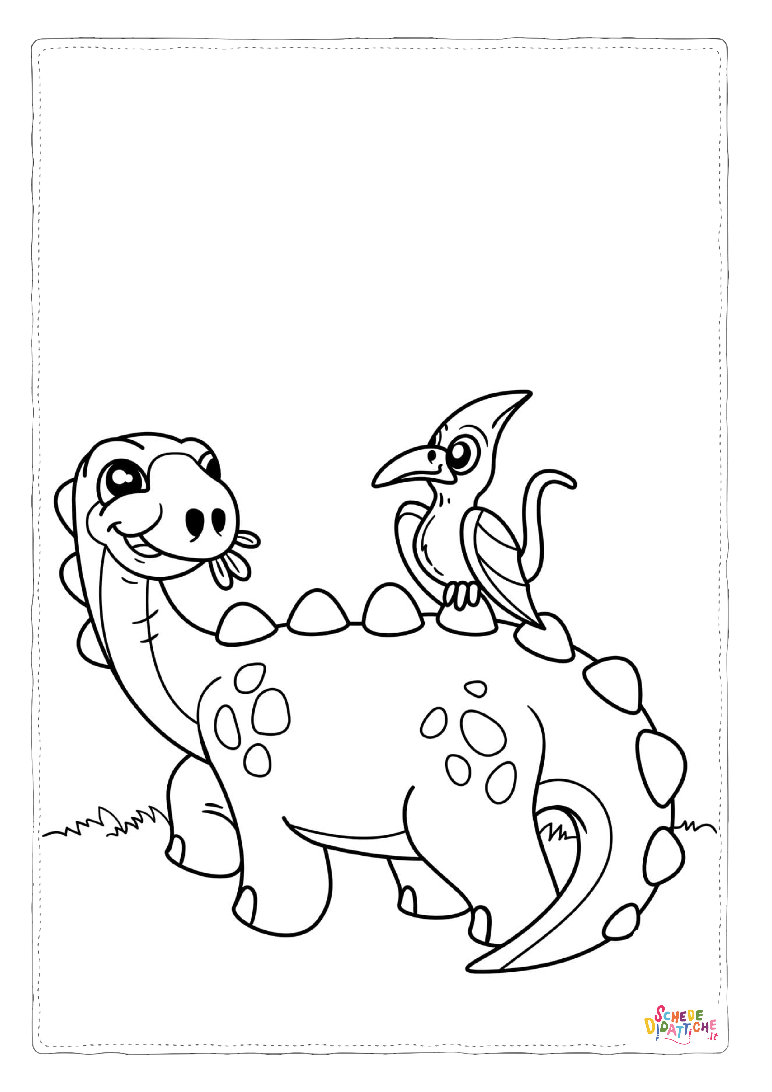 Disegno "Disegno di Brachiosauro da stampare e colorare 30" Disegno di Brachiosauro da stampare e colorare 30