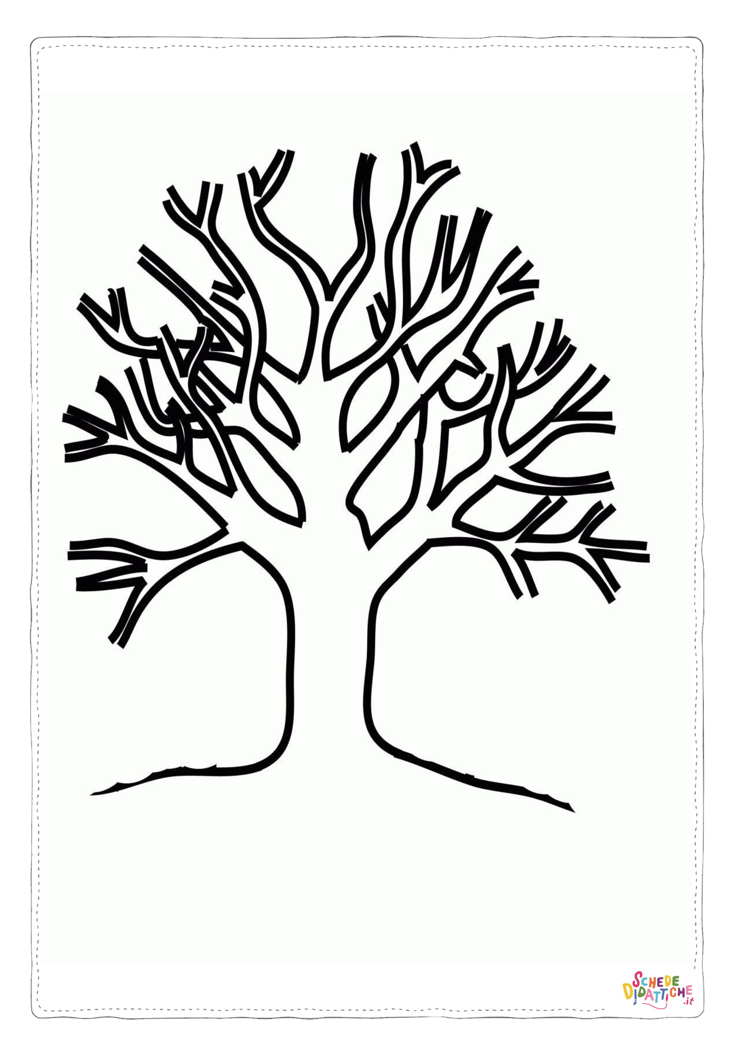 Disegno "Disegno di albero da stampare e colorare 127" Disegno di albero da stampare e colorare 127