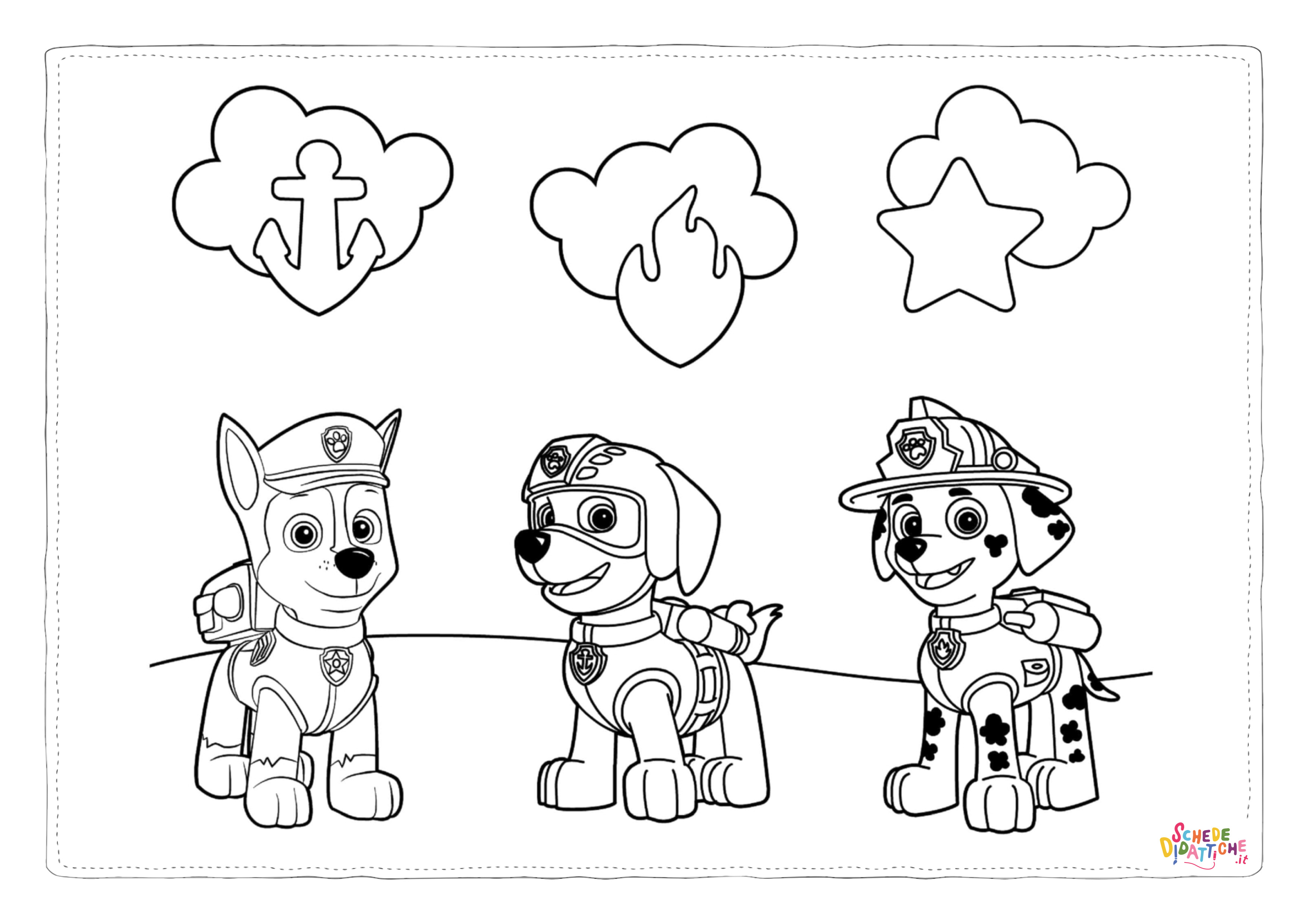 Disegno "Disegno di Paw Patrol - Cane pompiere da stampare e colorare 50" Disegno di Paw Patrol - Cane pompiere da stampare e colorare 50