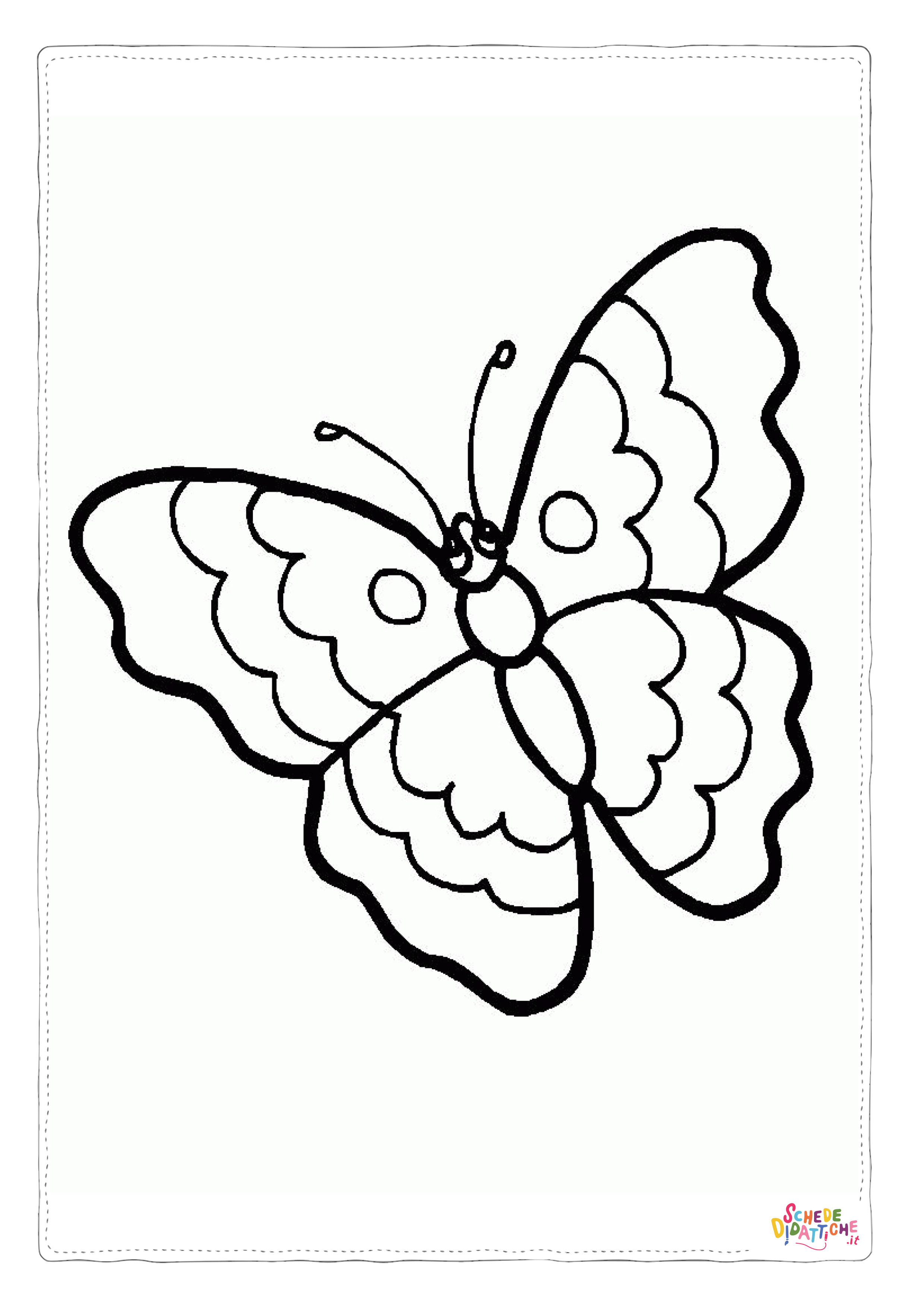 Disegno "Disegno di farfalla da stampare e colorare 211" Disegno di farfalla da stampare e colorare 211