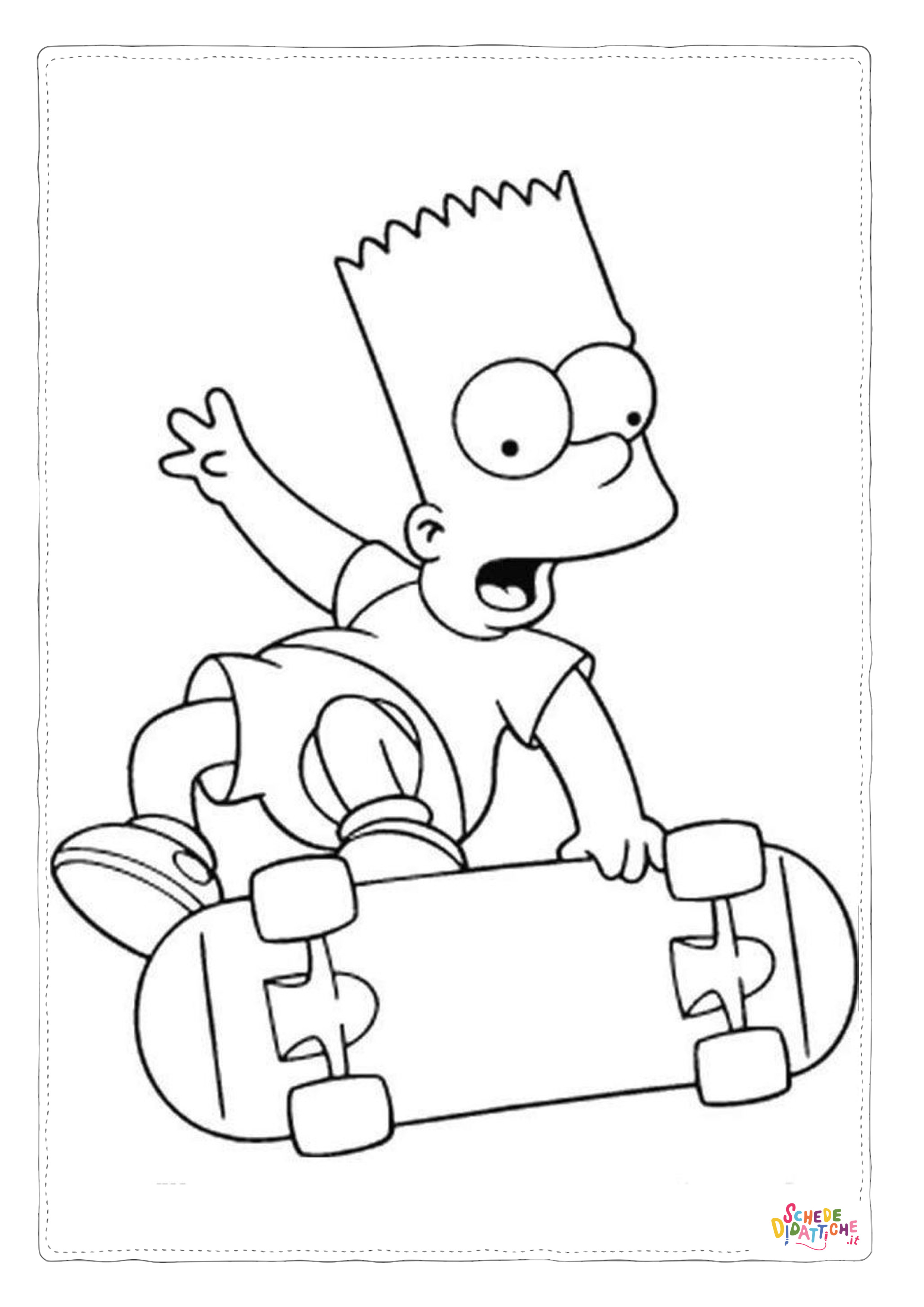 Disegno "Disegno di I Simpson da stampare e colorare 1" Disegno di I Simpson da stampare e colorare 1