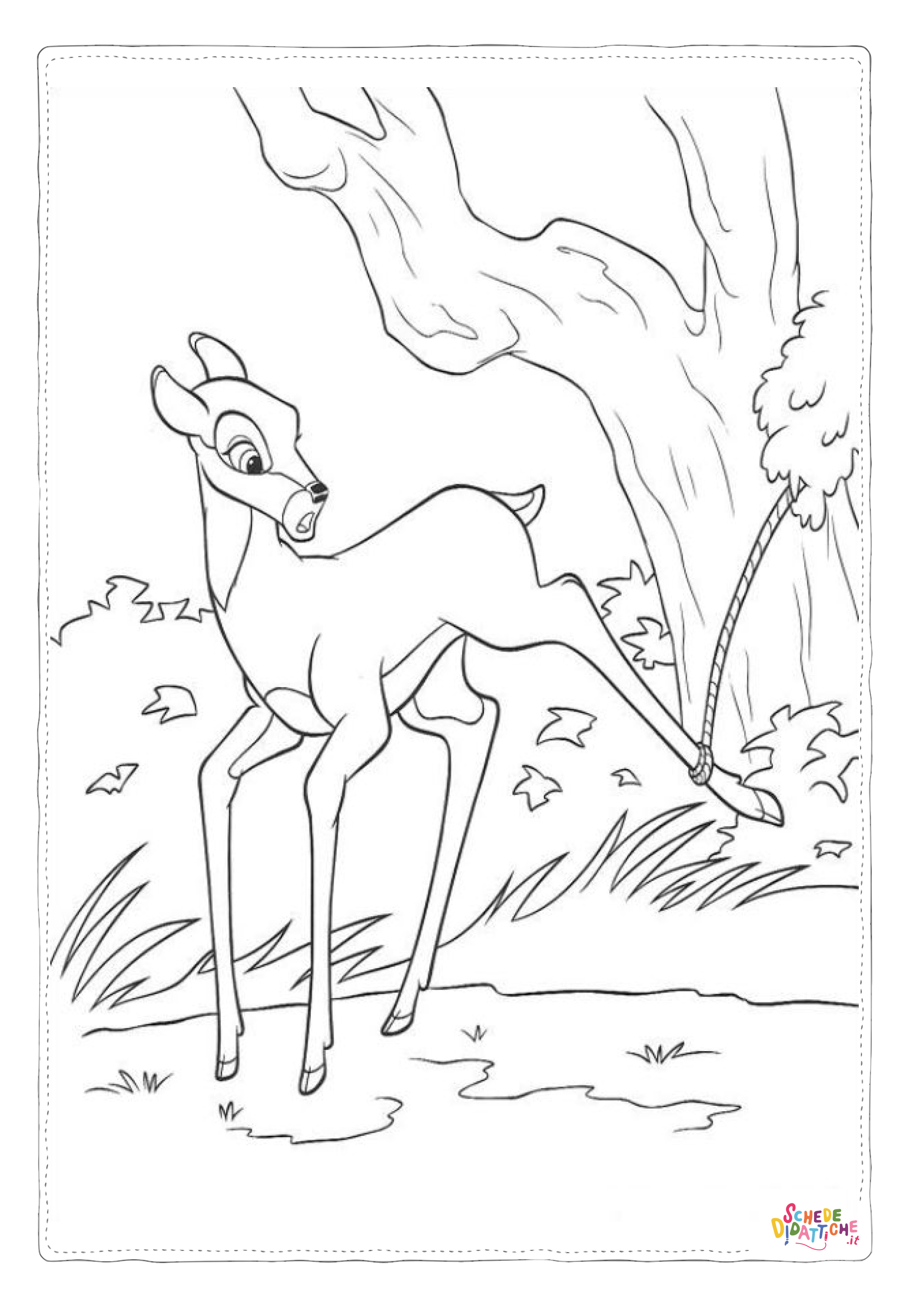 Disegno "Disegno di Bambi da stampare e colorare 24" Disegno di Bambi da stampare e colorare 24