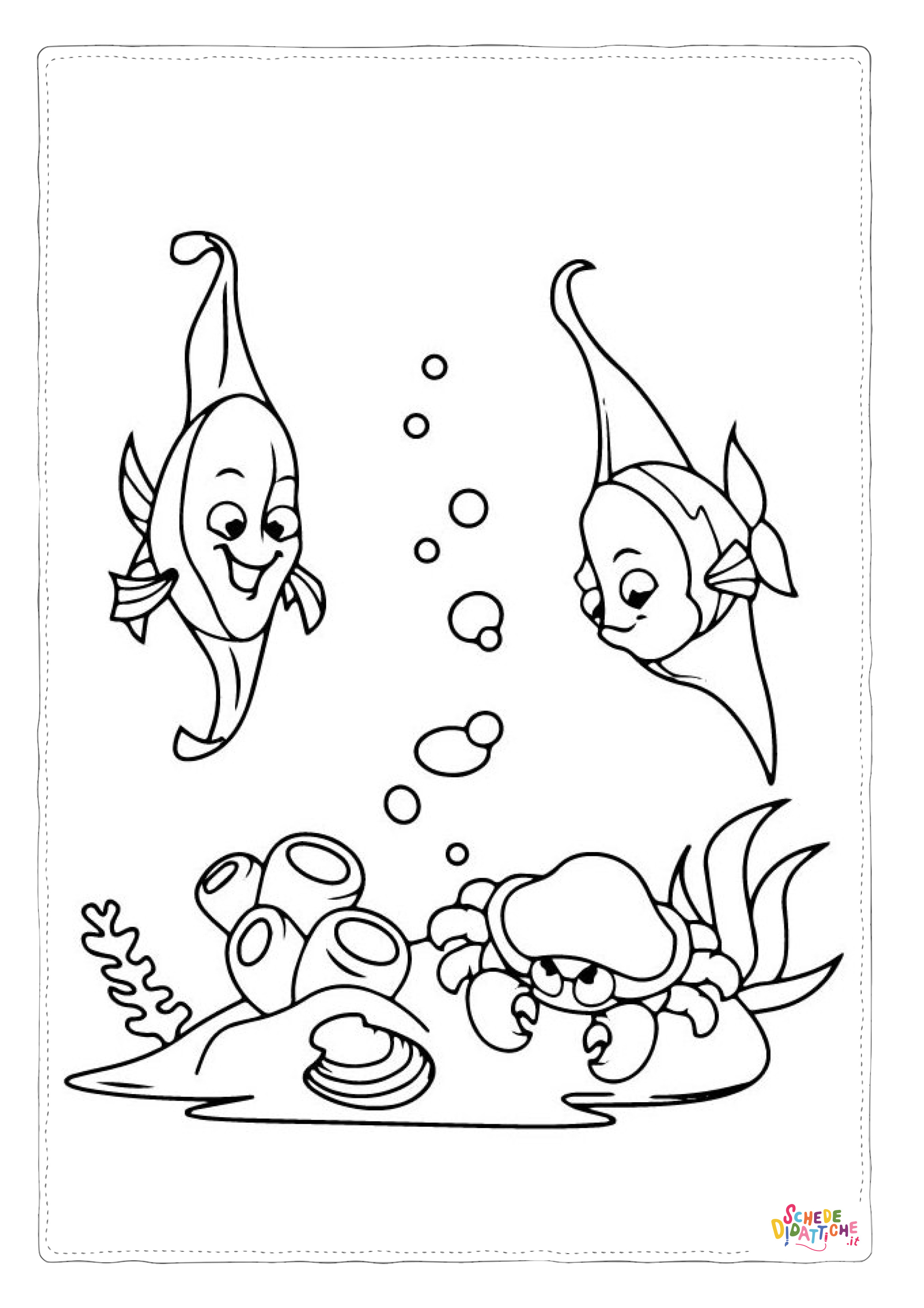 Disegno di pesce da stampare e colorare 116