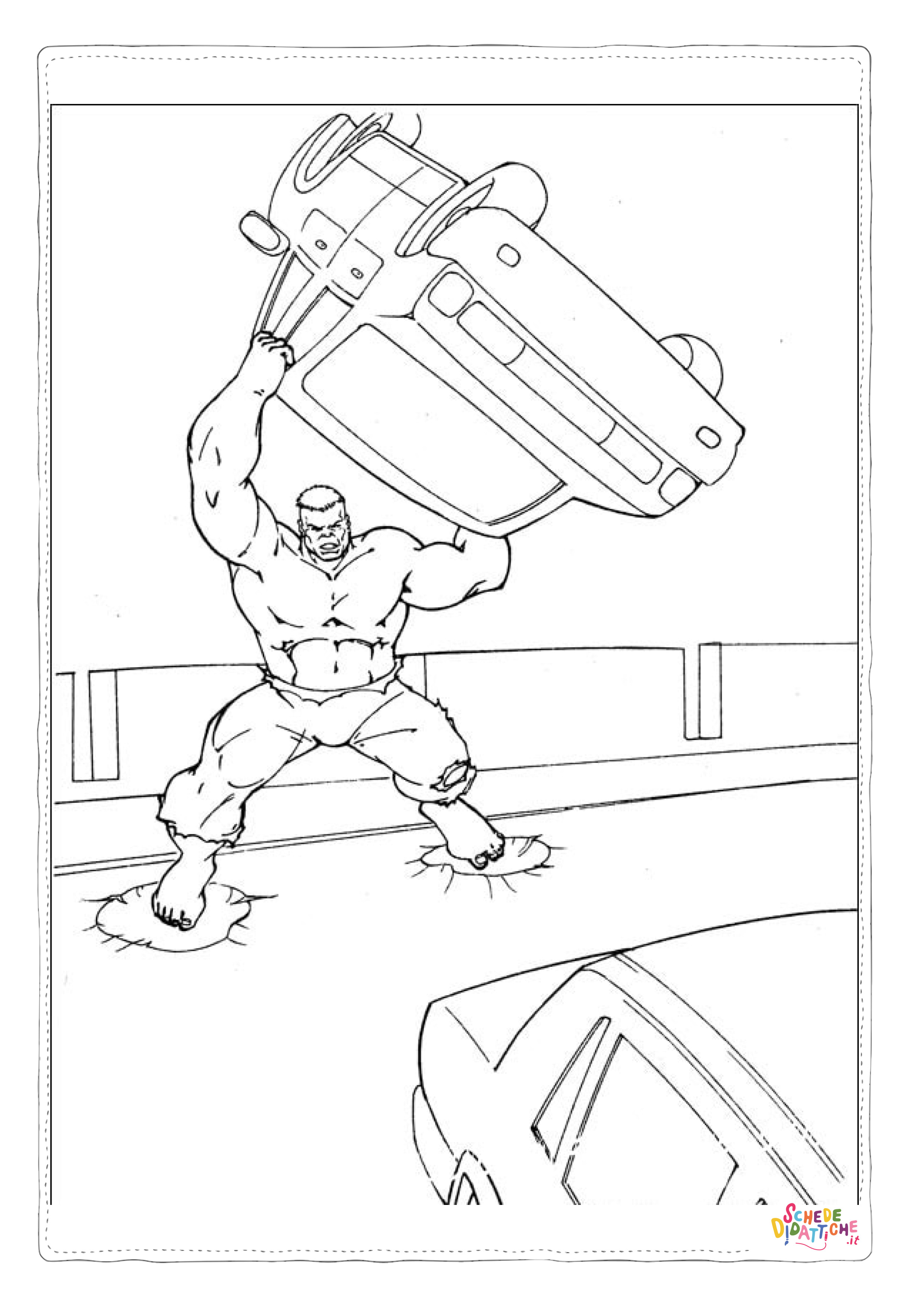 Disegno "Disegno di Hulk da stampare e colorare 100" Disegno di Hulk da stampare e colorare 100