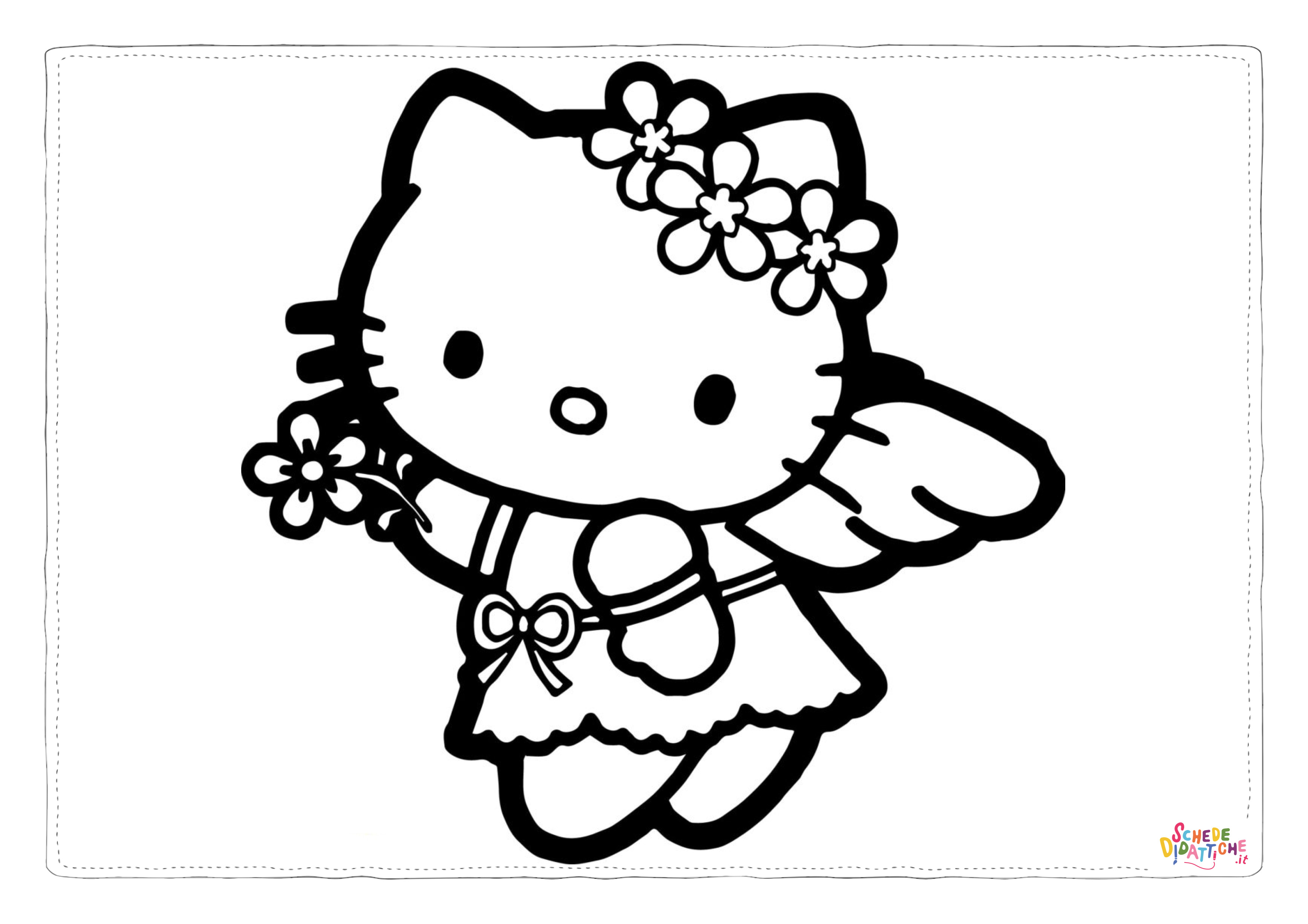 Disegno "Disegno di Hello Kitty da stampare e colorare 107" Disegno di Hello Kitty da stampare e colorare 107