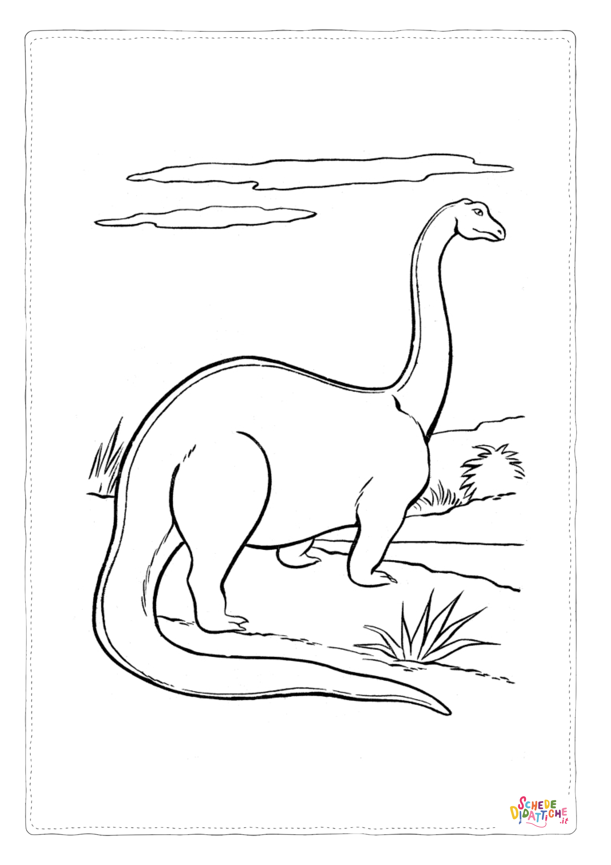 Disegno "Disegno di Brachiosauro da stampare e colorare 40" Disegno di Brachiosauro da stampare e colorare 40
