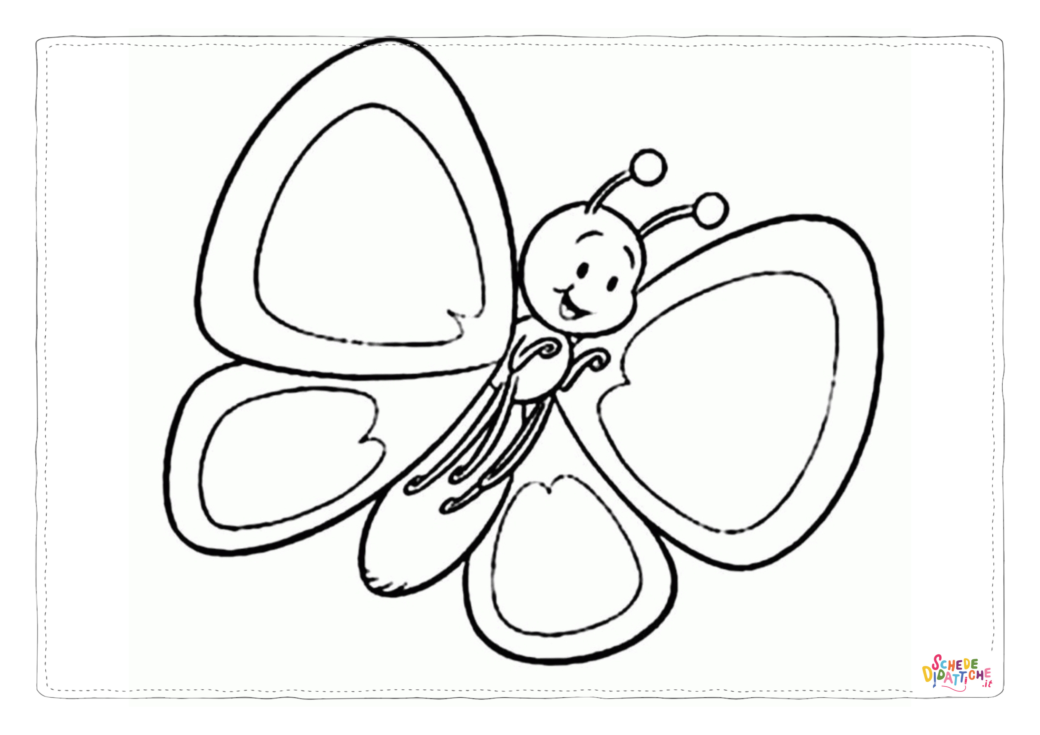Disegno di farfalla da stampare e colorare 107
