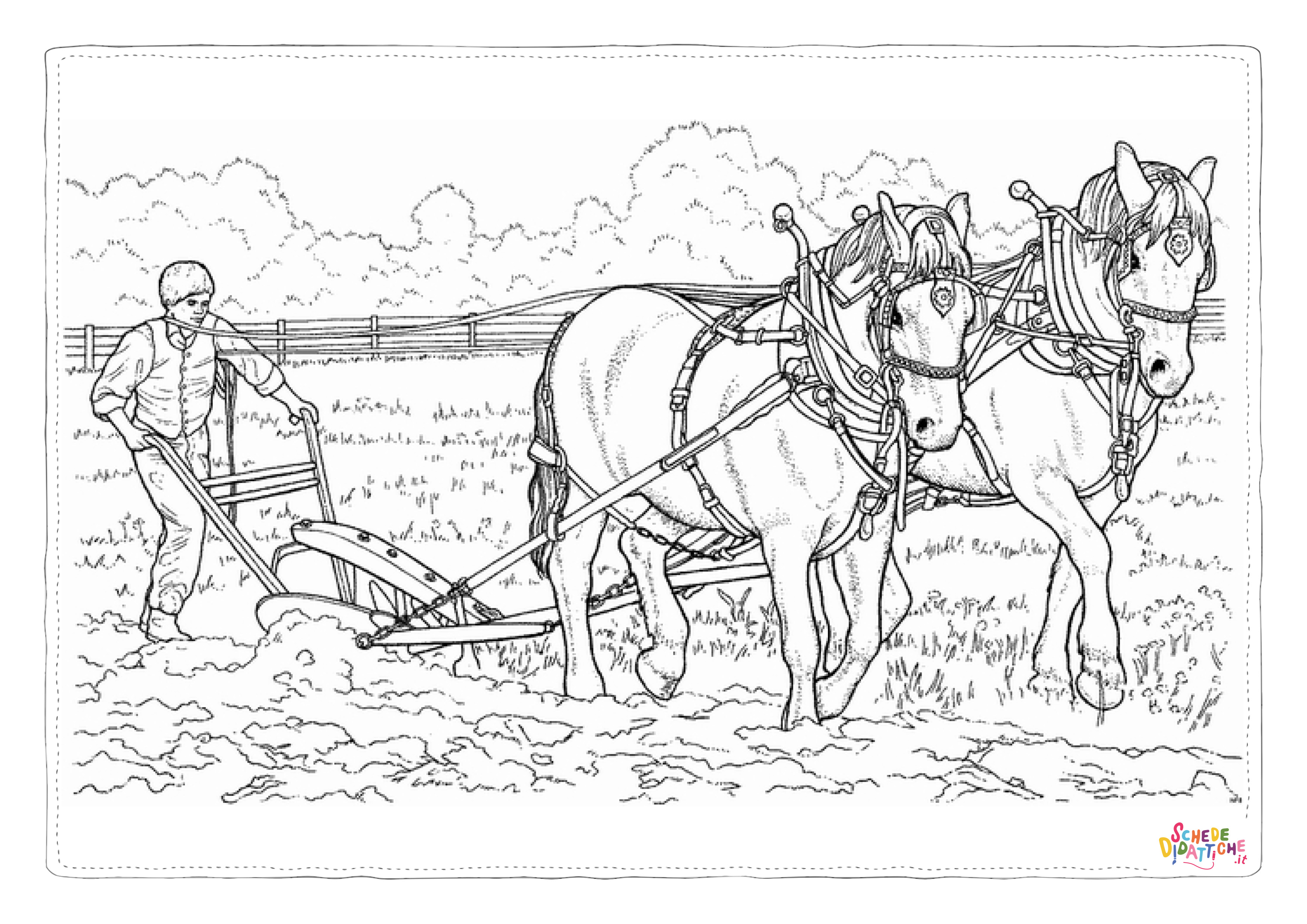 Disegno di agricoltore da stampare e colorare 11