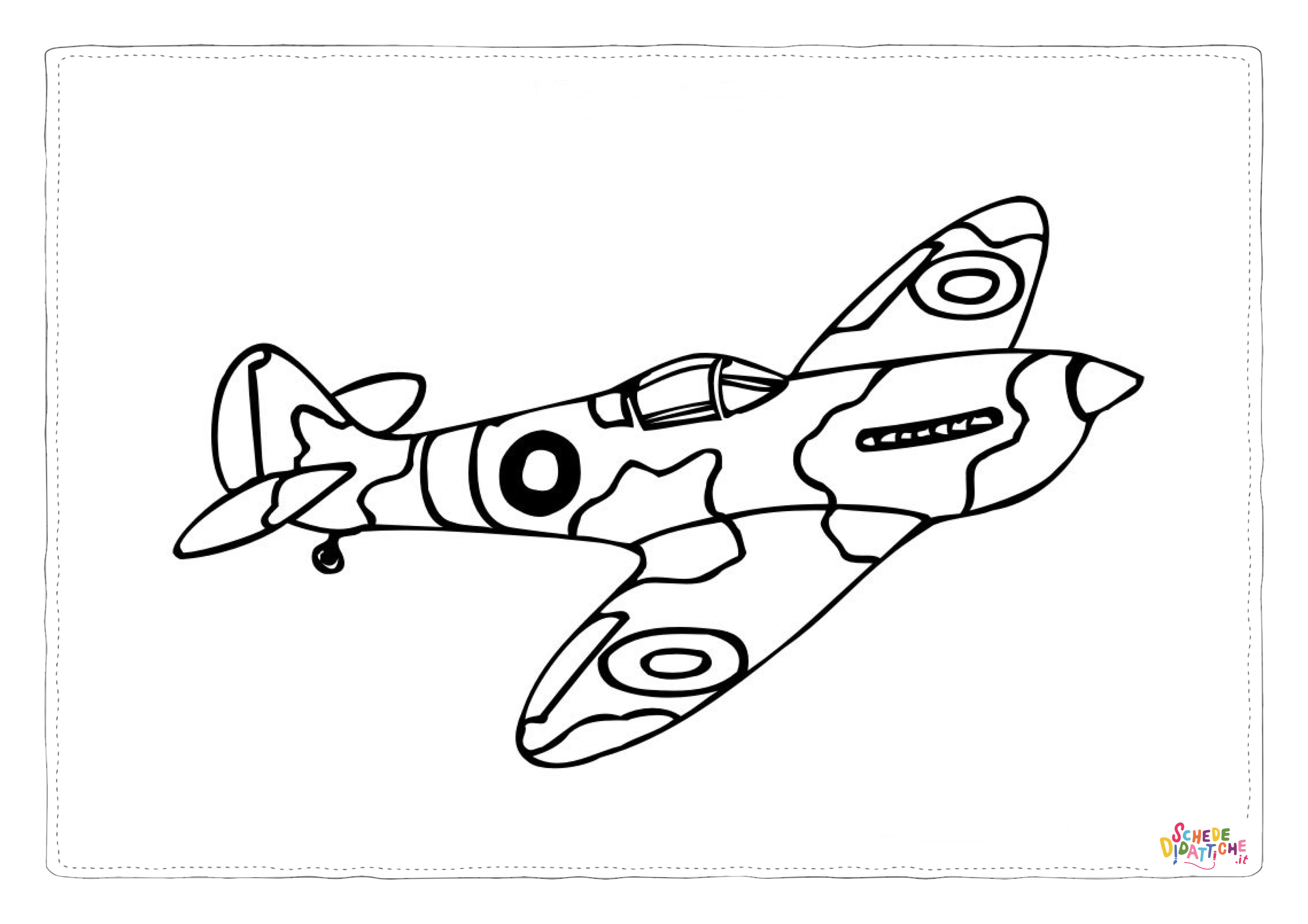 Disegno "Disegno di aereo militare da stampare e colorare 89" Disegno di aereo militare da stampare e colorare 89