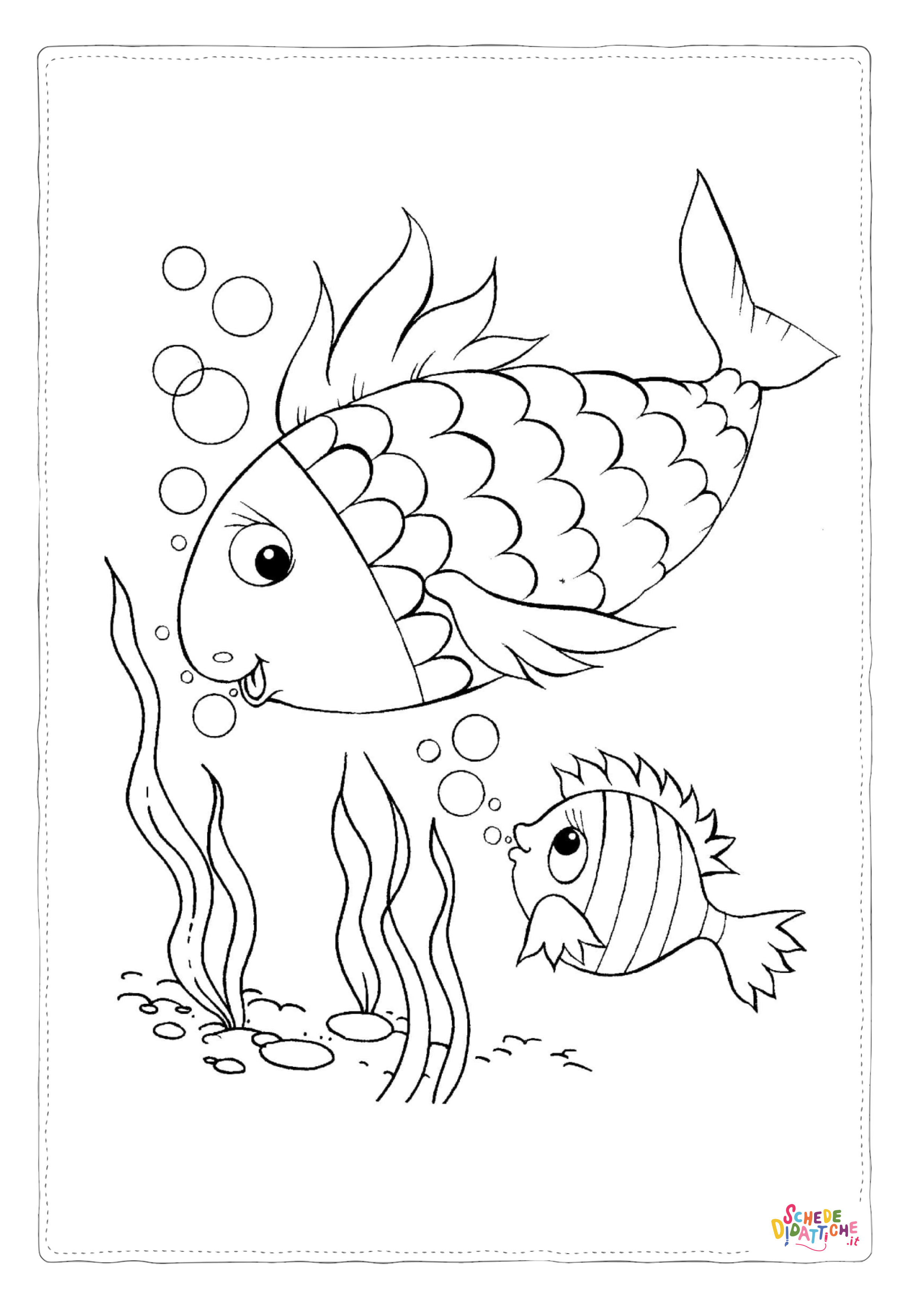 Disegno "Disegno di pesce da stampare e colorare 166" Disegno di pesce da stampare e colorare 166