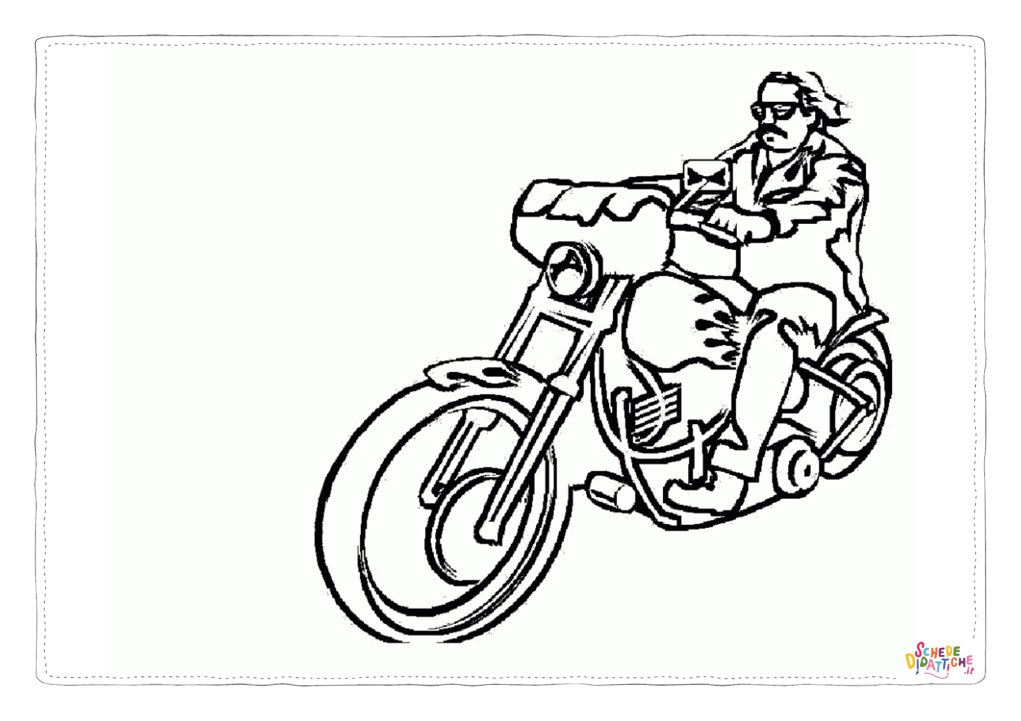 Disegno "Disegno di moto da stampare e colorare 48" Disegno di moto da stampare e colorare 48