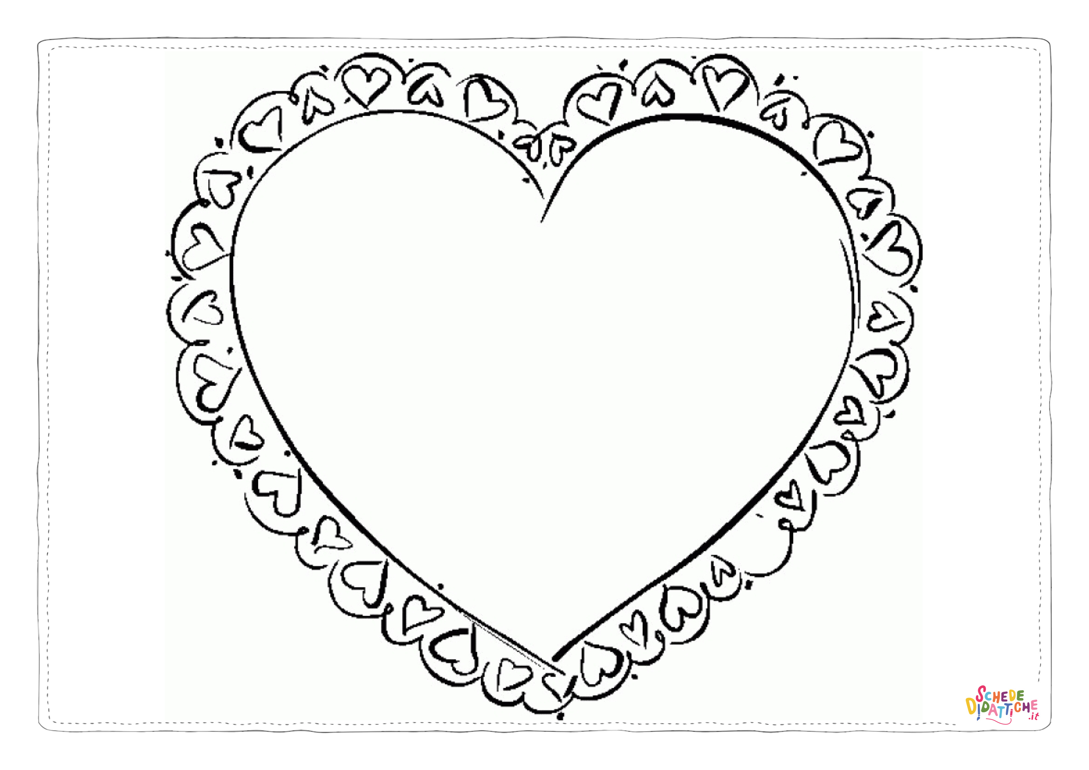 Disegno "Disegno di cuore da stampare e colorare 6" Disegno di cuore da stampare e colorare 6