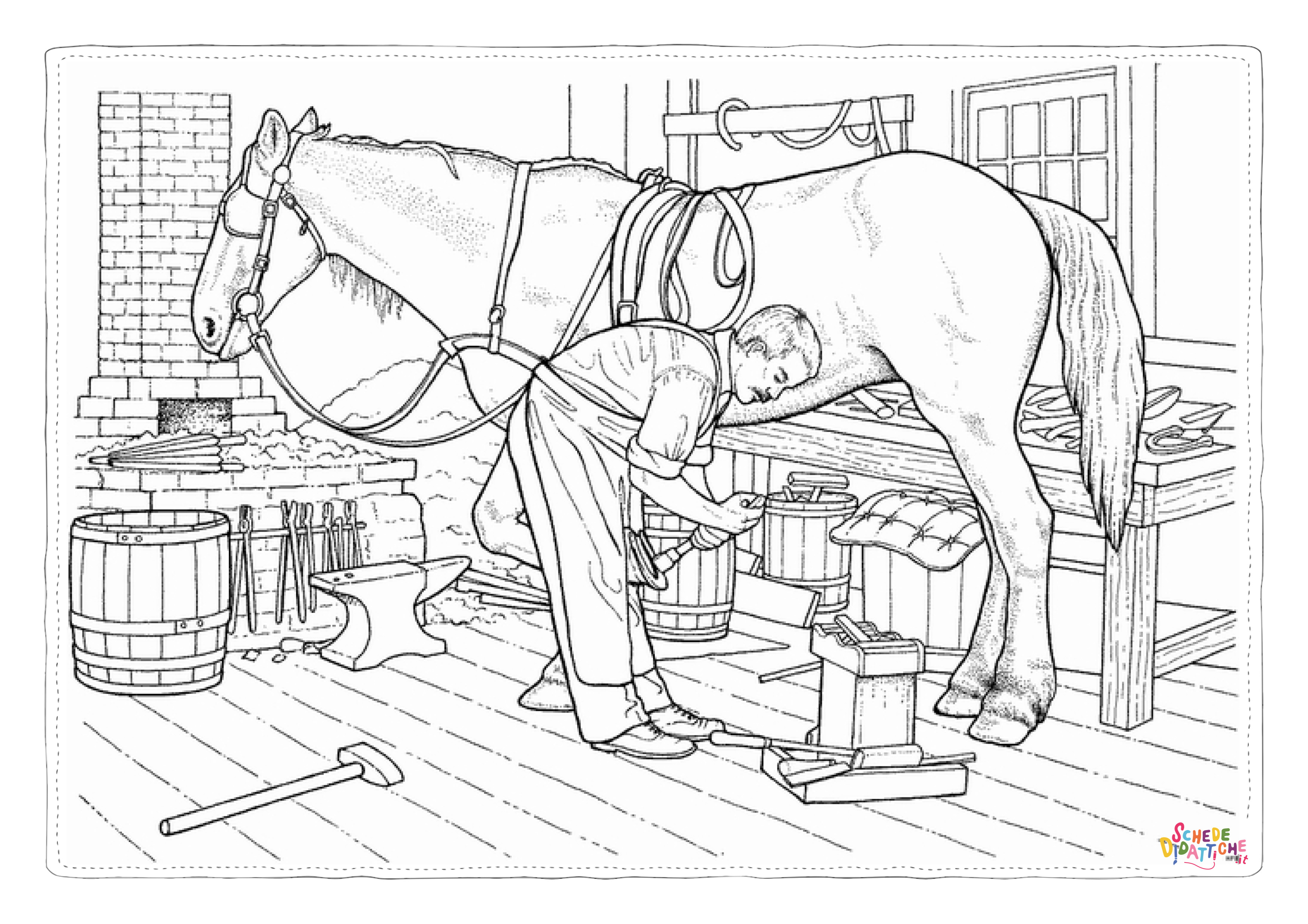Disegno "Disegno di cavallo da stampare e colorare 263" Disegno di cavallo da stampare e colorare 263